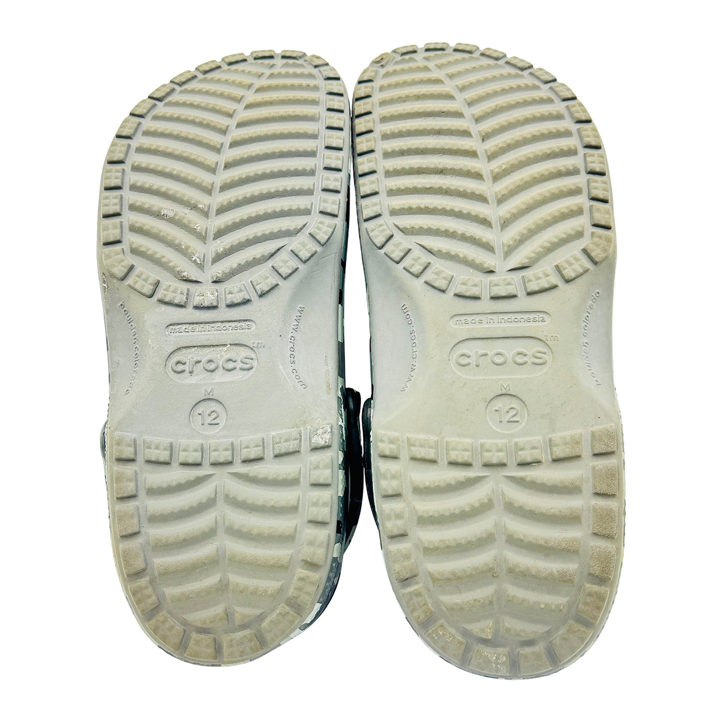 Crocs Classic Printed Camo Croslite Clogs (Size 46)