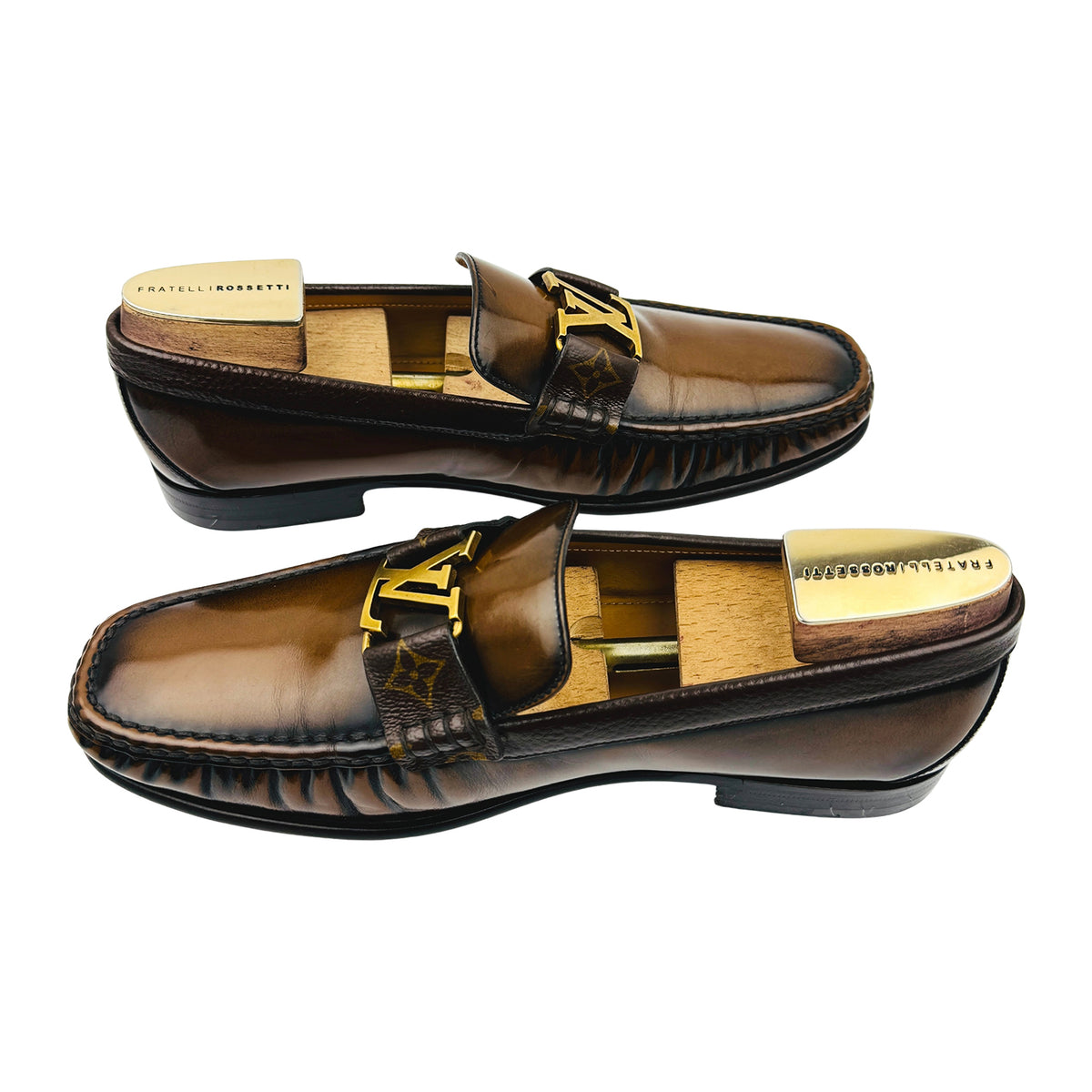 Louis Vuitton Major Burnished Brown Italian Loafers (Size 44.5/45)