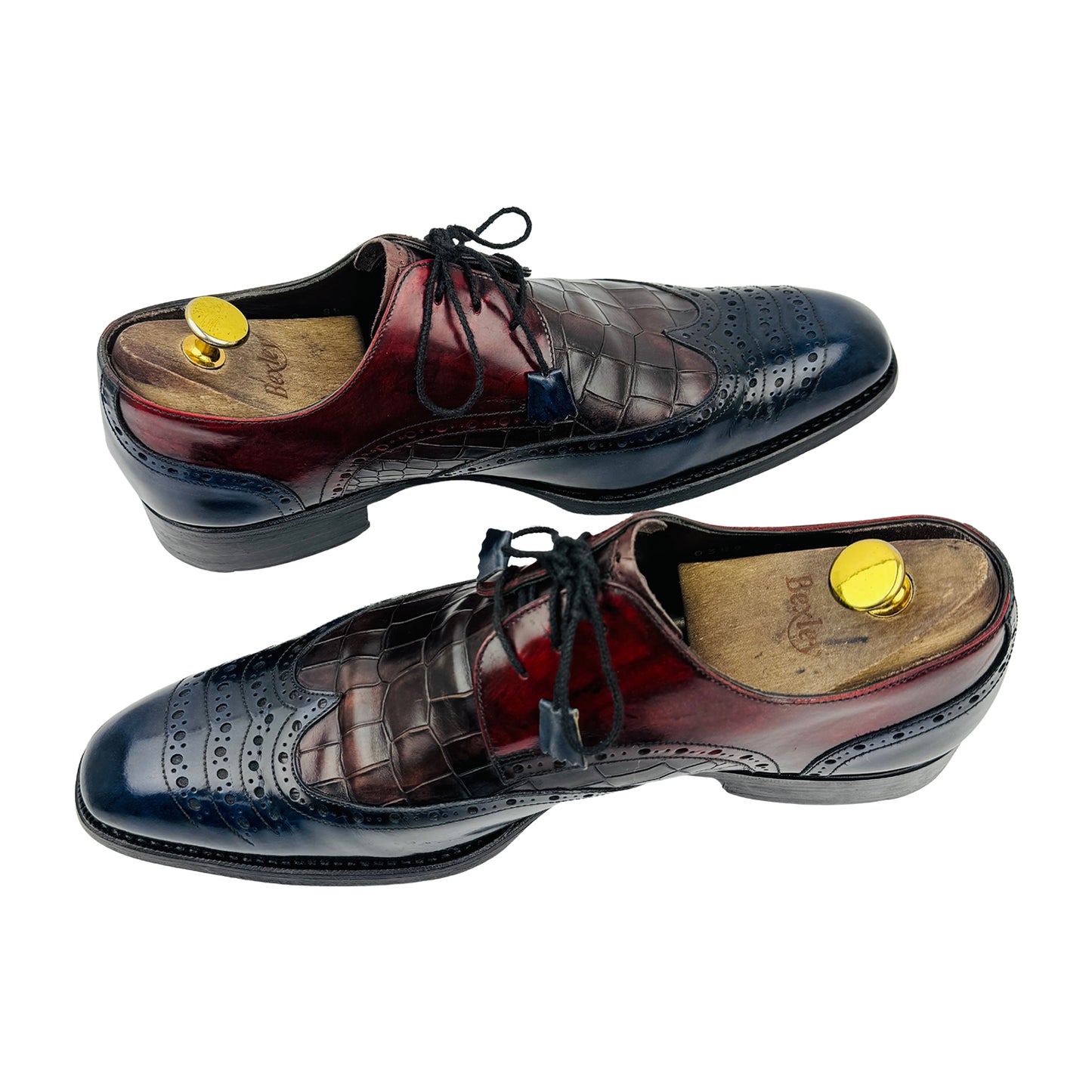 Harris Firenze Croc-Embossed Derby Shoes (Size 43)