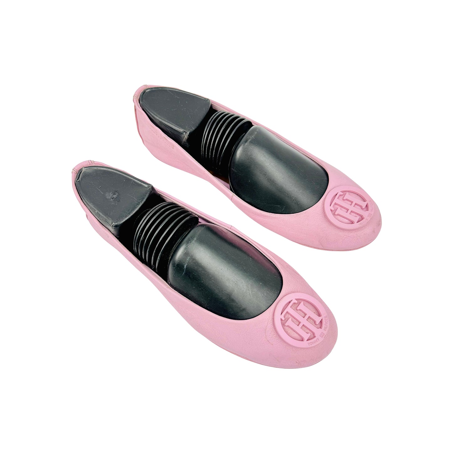 Tommy Hilfiger Women's Pink Leather Flats (Size 38)