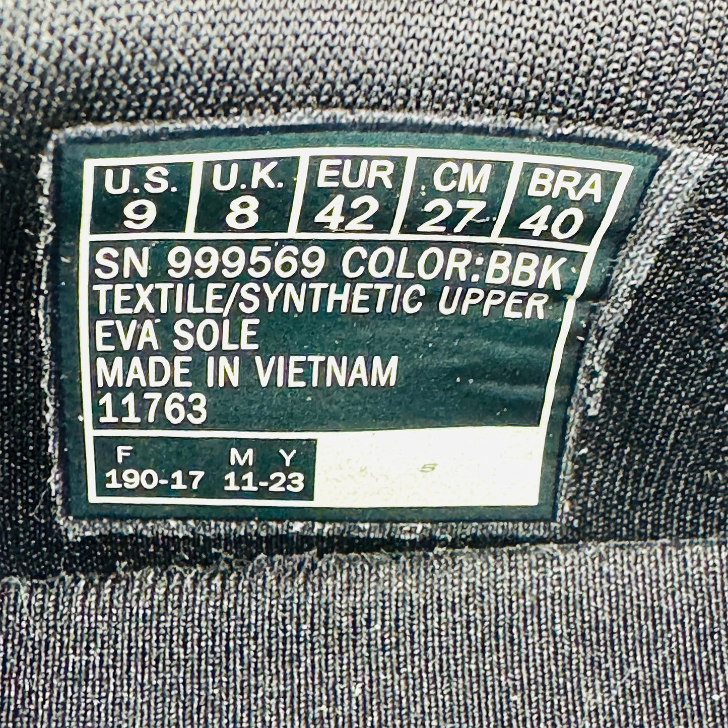 Skechers Flection - Myogram Shoes (Size 42/42.5) - 999569 BBK