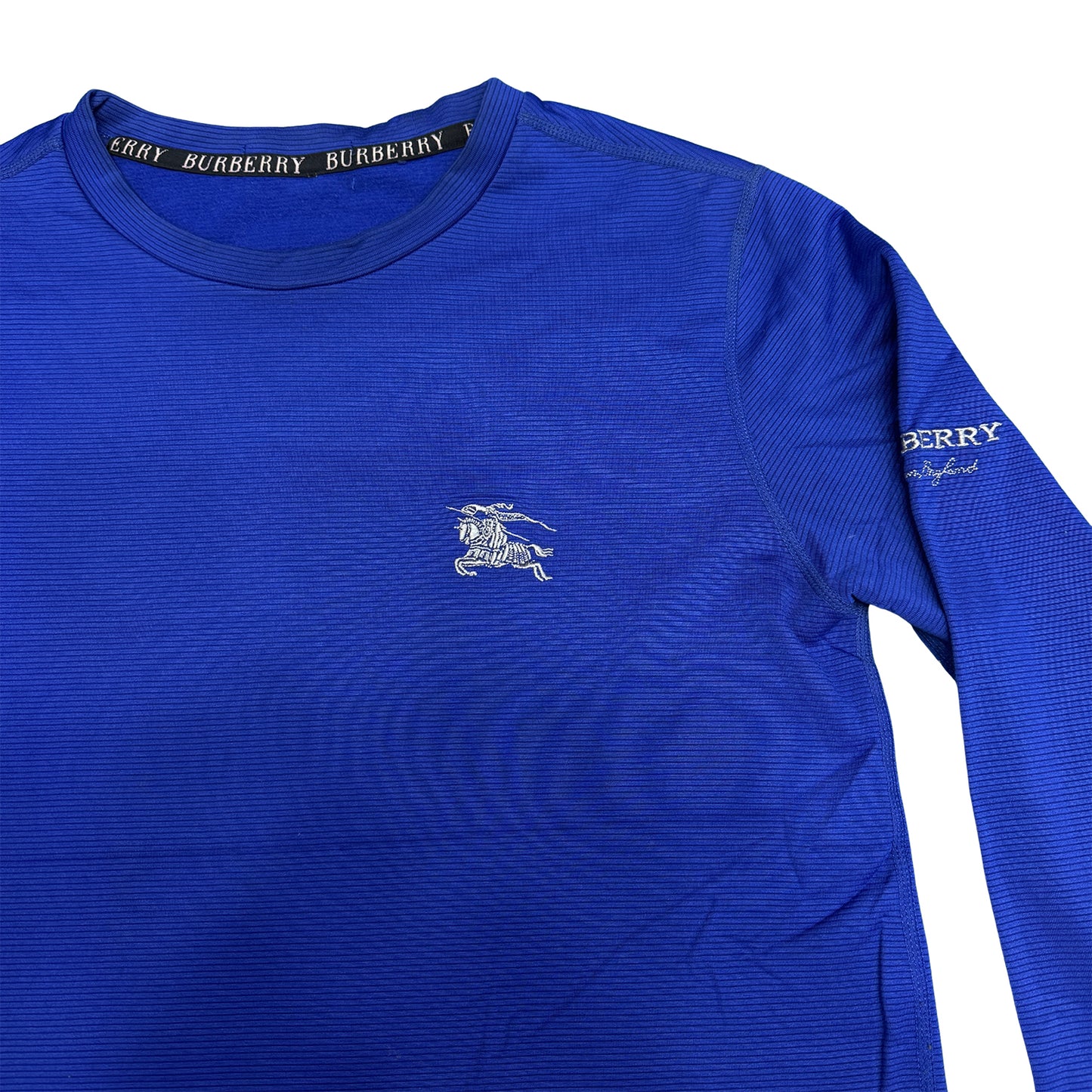 Burberry Men's Royal Blue Long Sleeves T-Shirt (Size Small)