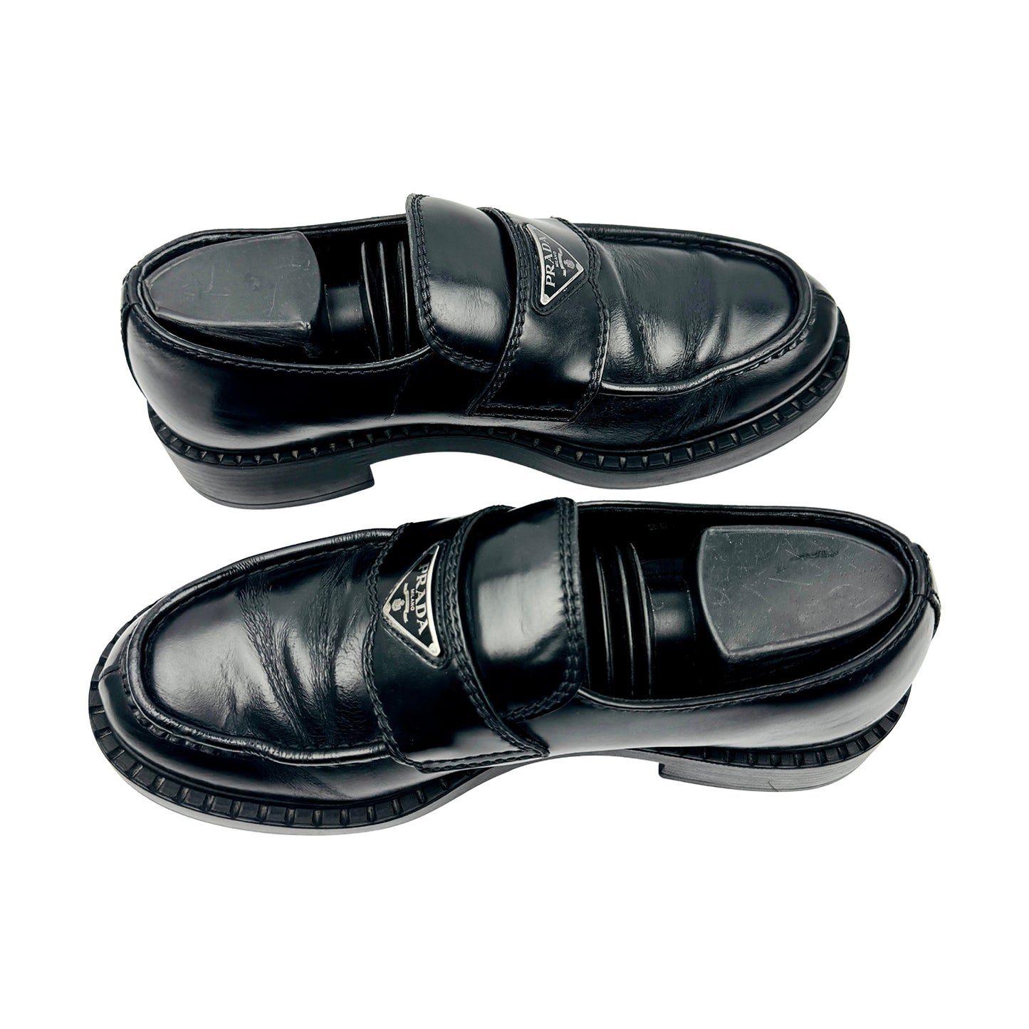Prada Chocolate Brushed Leather Loafers (Size 41) - 2DE127