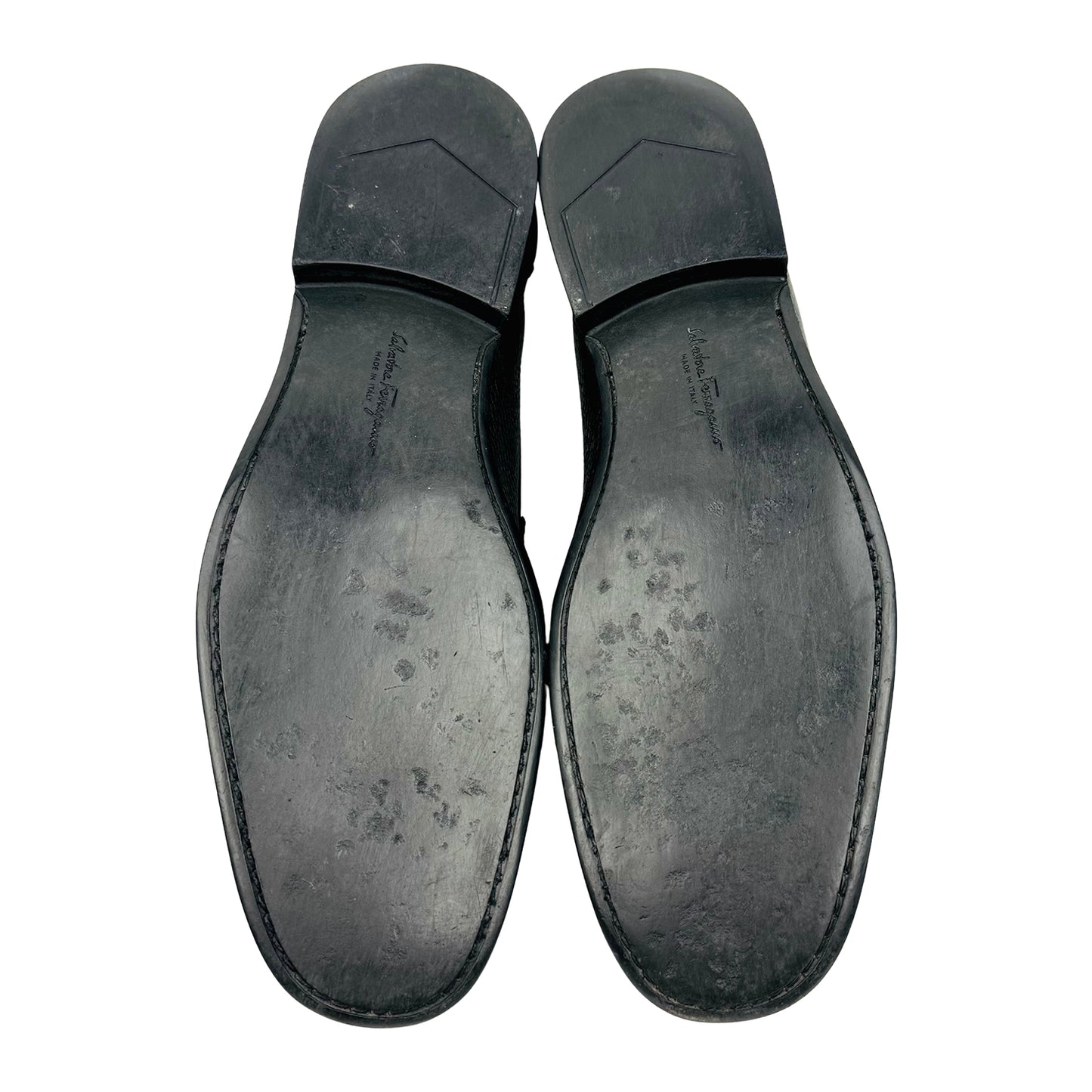 Salvatore Ferragamo Black Grain Leather Loafer (Size 43.5)