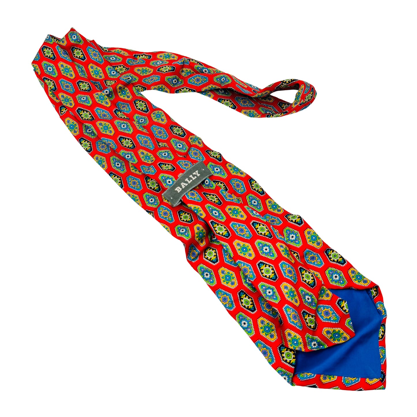 Bally Bright Red 'Medallion Pattern' Tie (Size Regular)