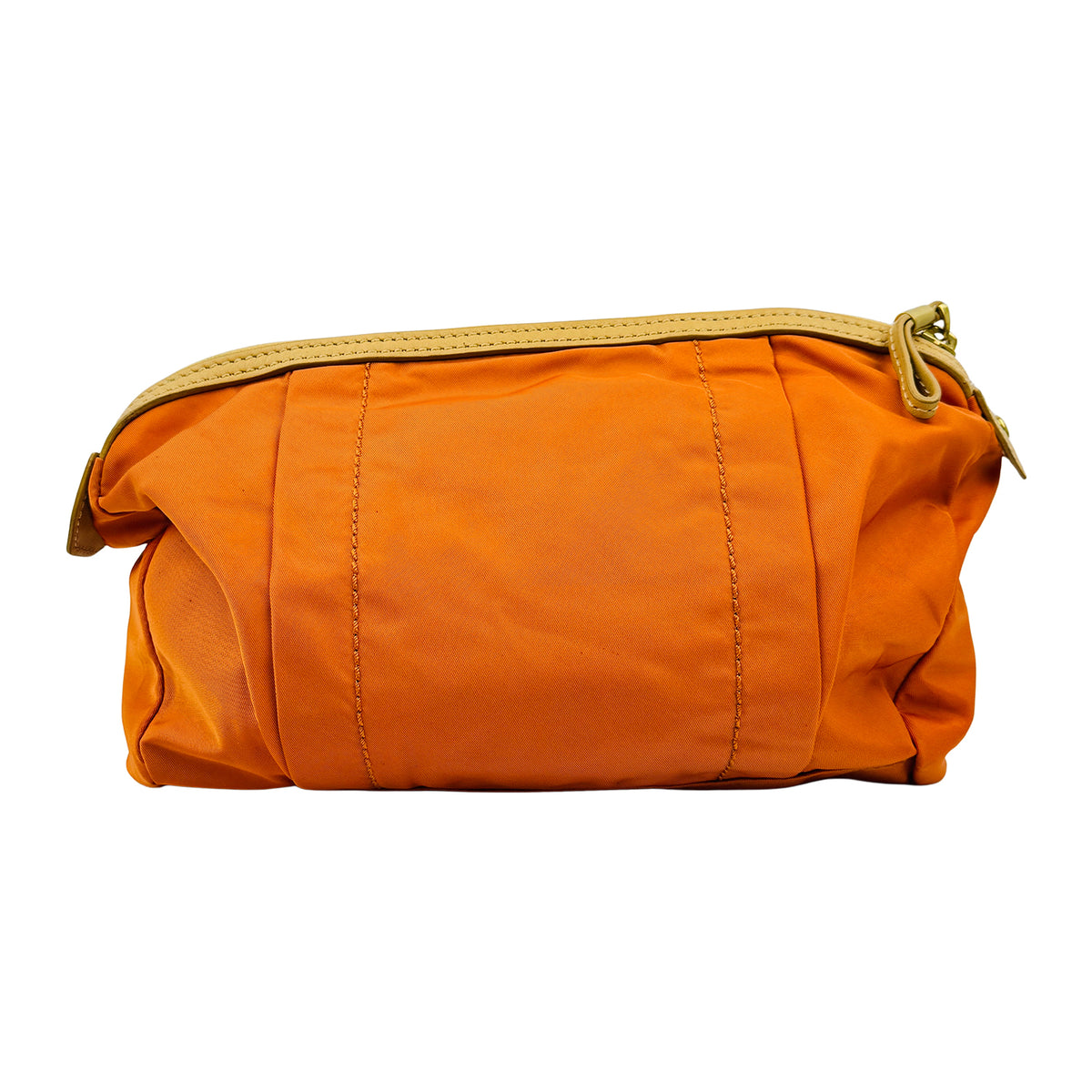 TUMI Bright Orange Nylon Cosmetic Pouch