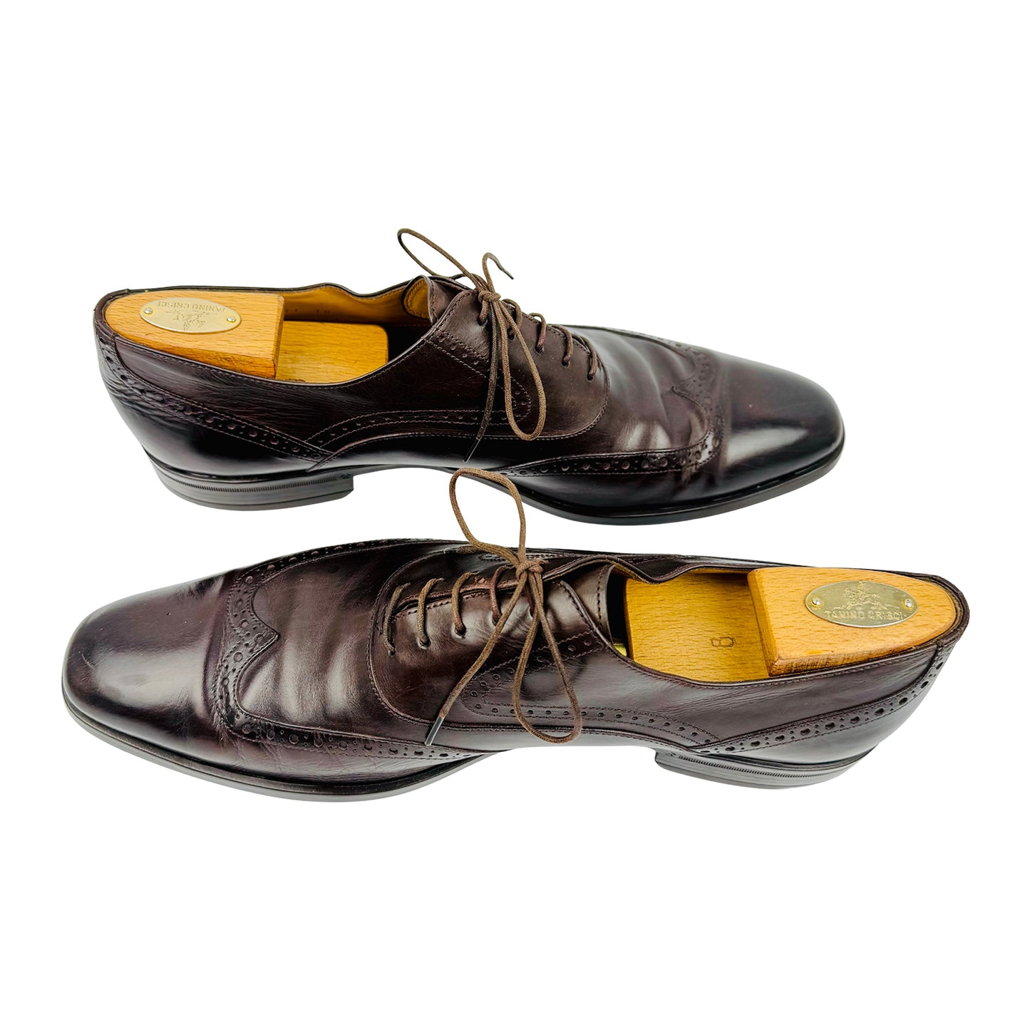 Hugo Boss Men's Brown Leather Derby Shoes (Size 44.5)