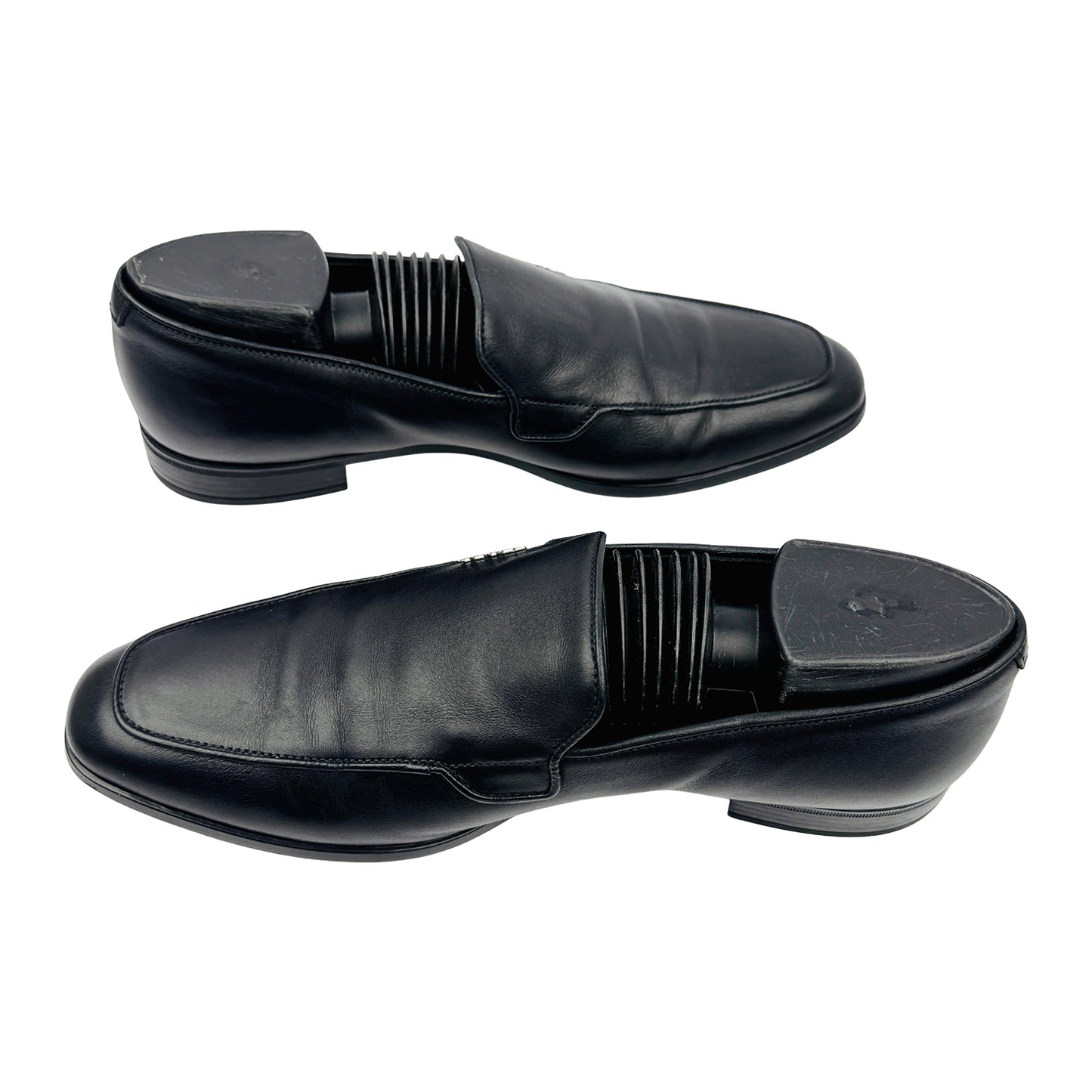 Prada Men's Black Leather Loafers (Size 39.5/40) - 2DC189