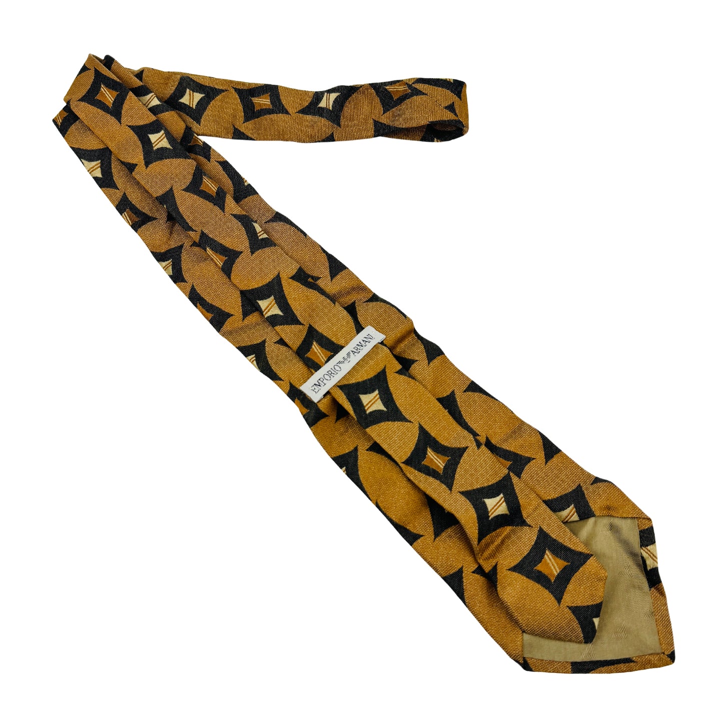 Emporio Armani Mustard 'Geometric Pattern' Tie (Size Regular)