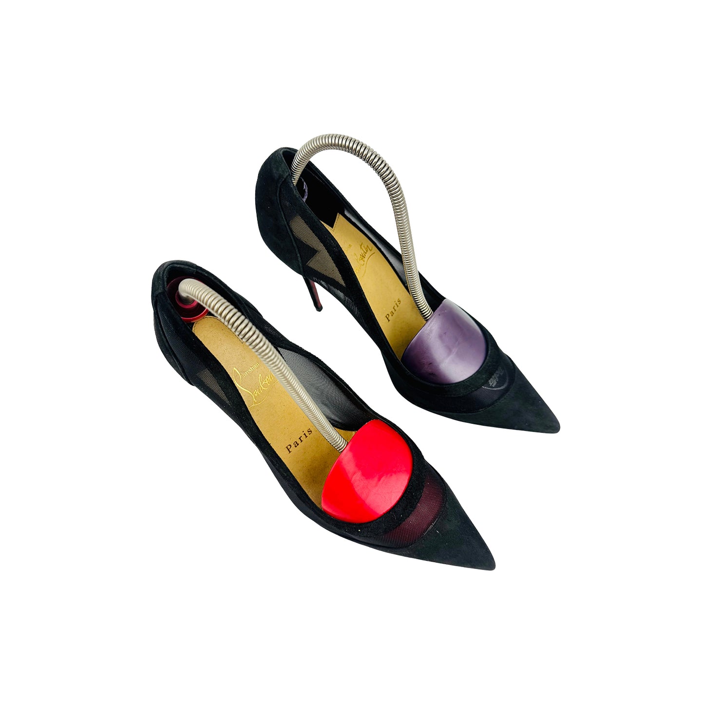 Christian Louboutin Galativi 100 Black Suede Pumps (Size 36.5)