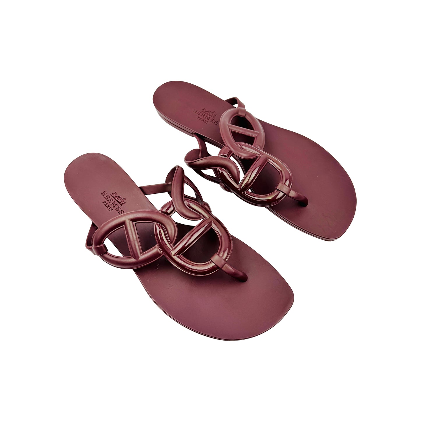 Hermès Egerie 'Bordeaux' Sandal Slippers (Size 40)