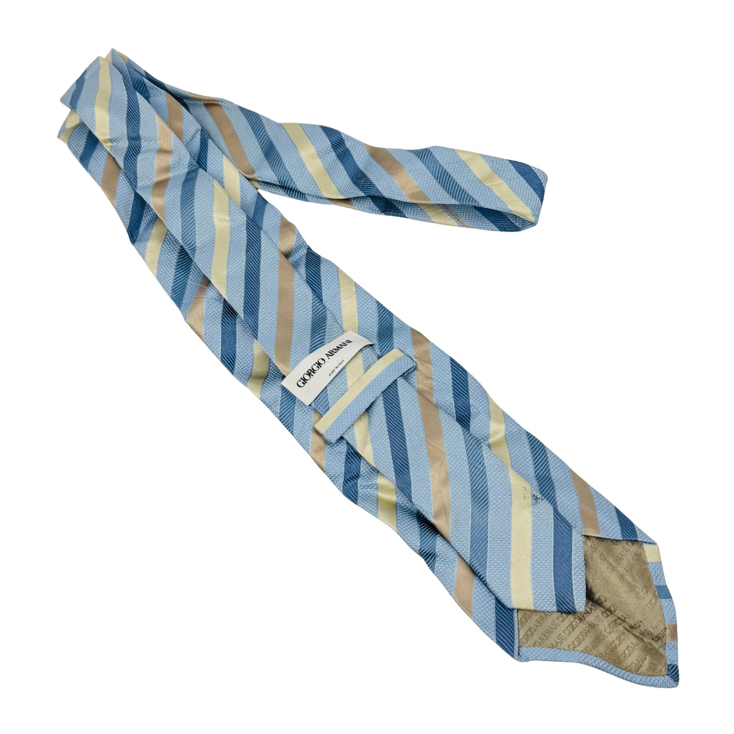 Giorgio Armani Light Blue 'Diagonal Stripes' Tie (Size Regular)