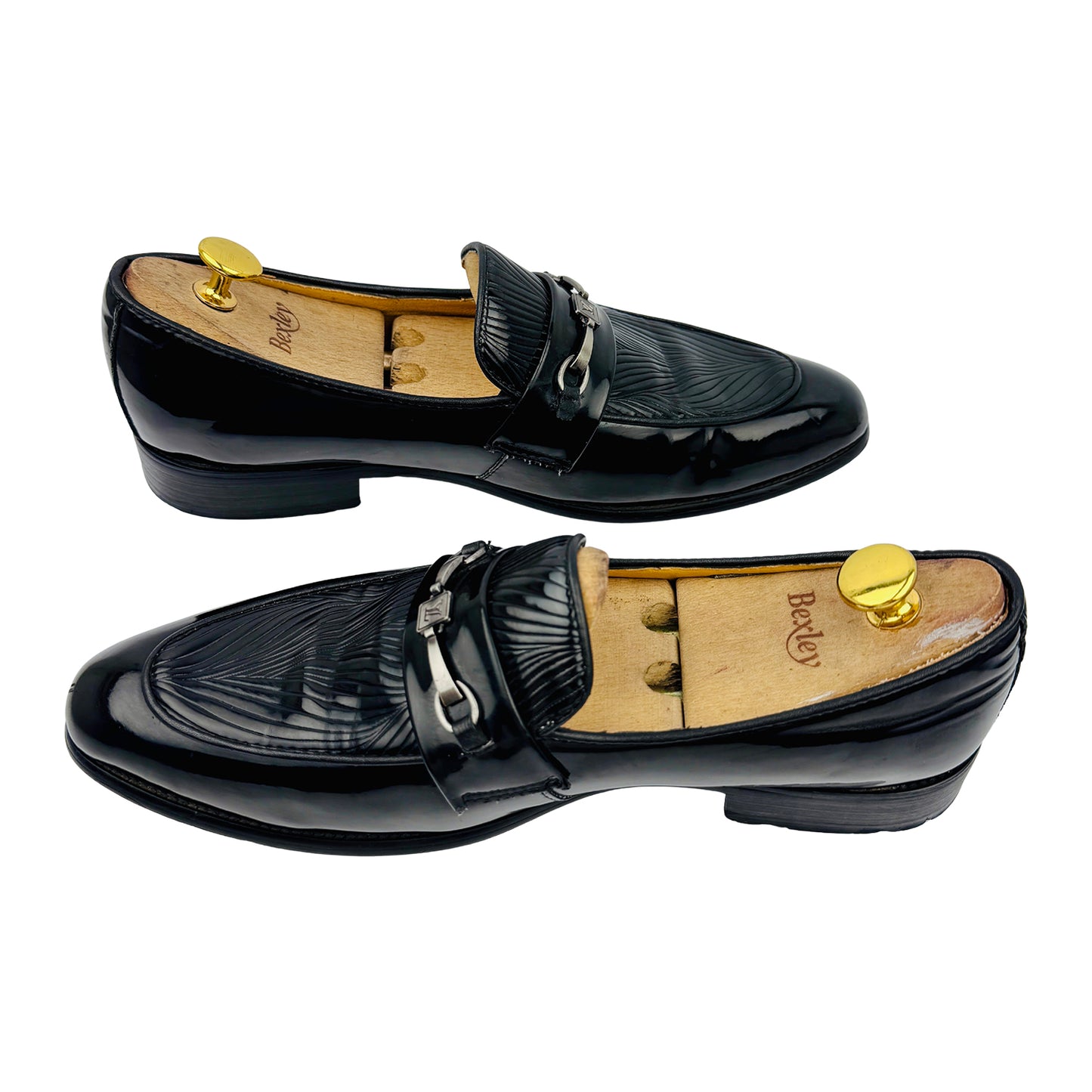 Louis Vuitton Men's Black Patent Leather Loafers (Size 42.5)