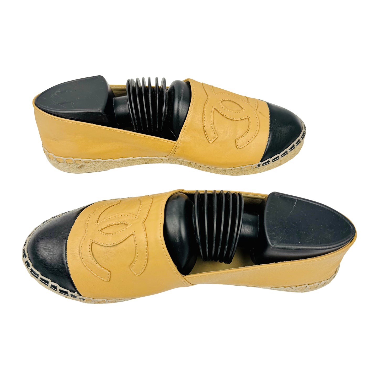 Chanel Women's Beige Lambskin Espadrilles (Size 38/38.5)