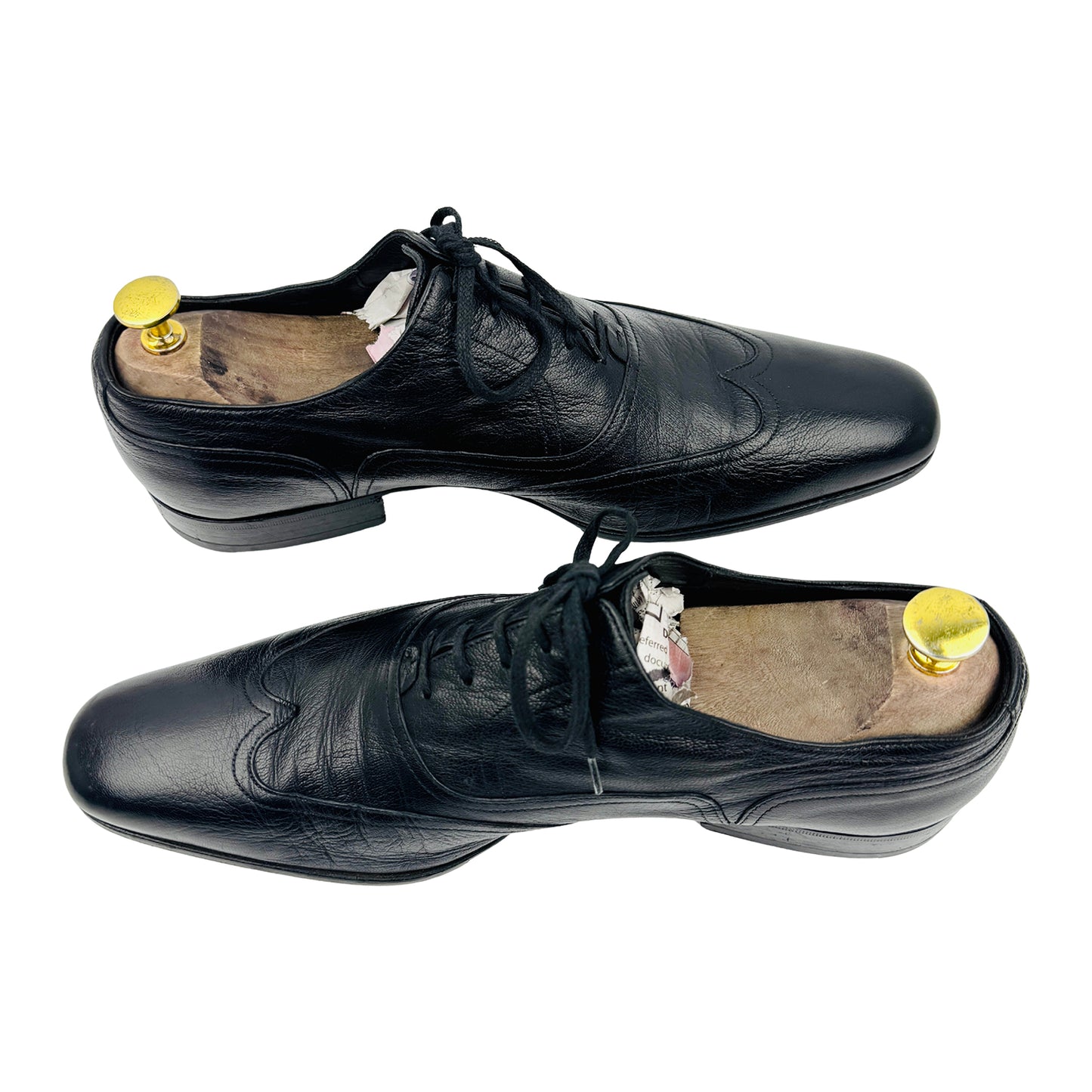 Gucci Men's Black Leather Oxfords (Size 42.5)