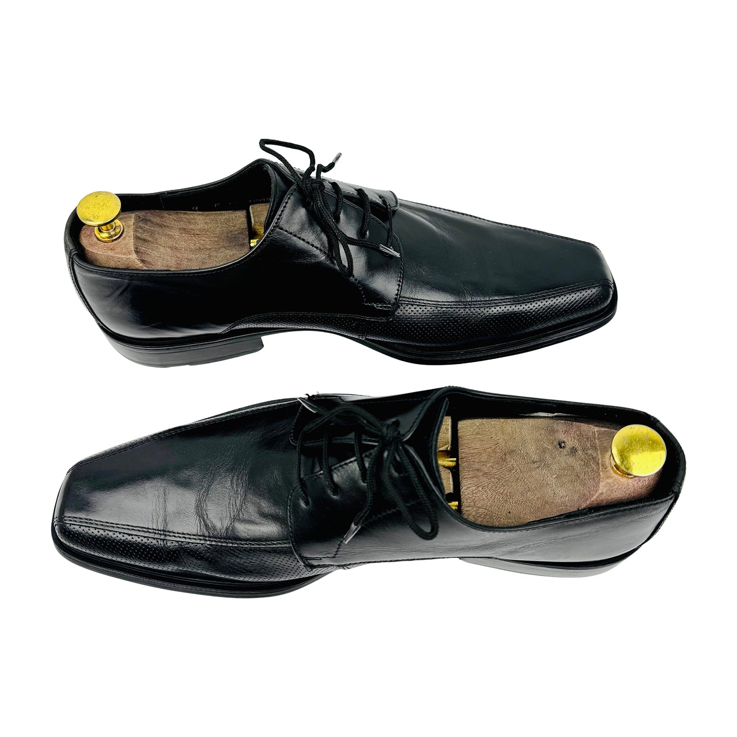 LLOYD Dagget Black Leather Derby Shoes (Size 43.5)