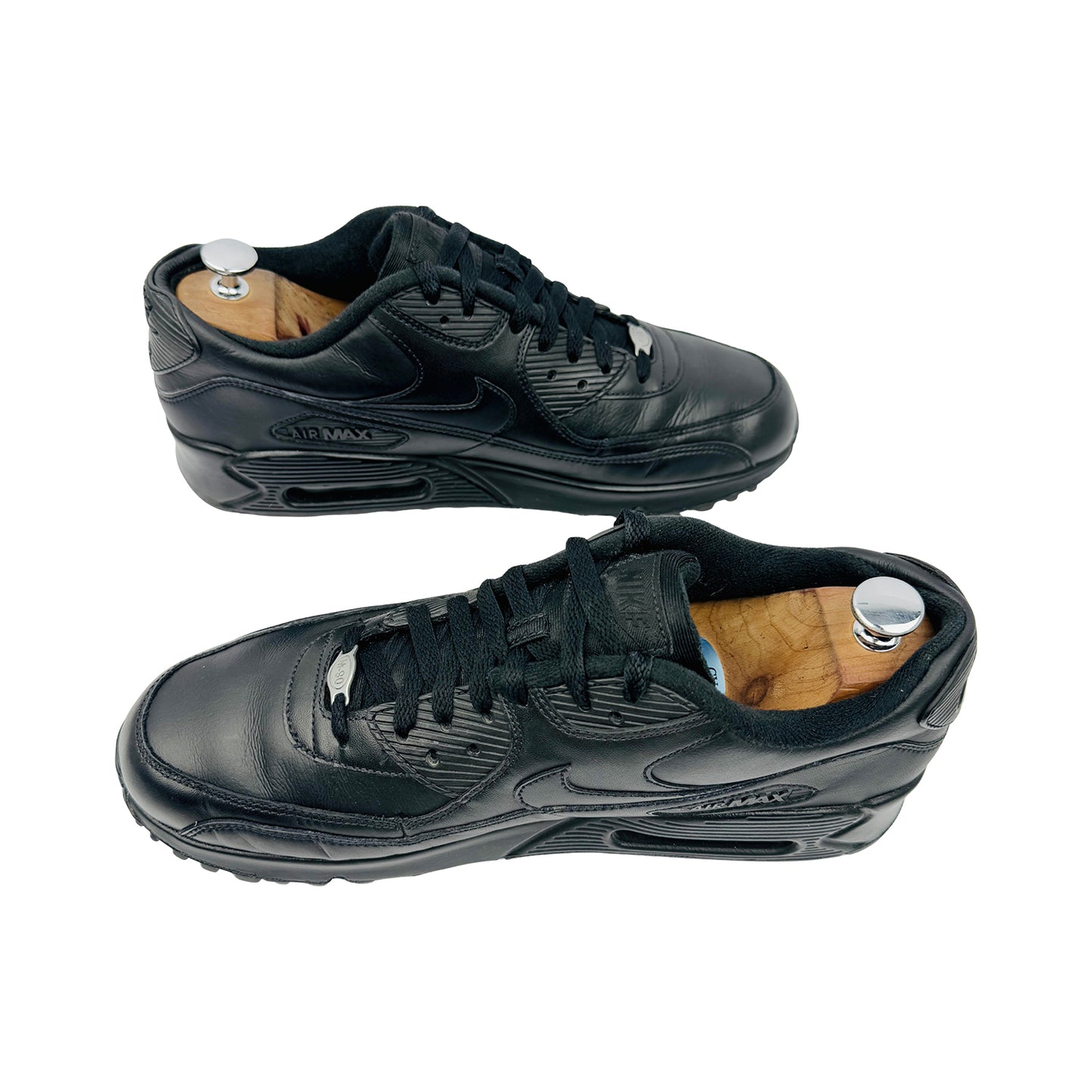 Nike Air Max 90 Leather Black Sneakers (Size 45) - 302519-001