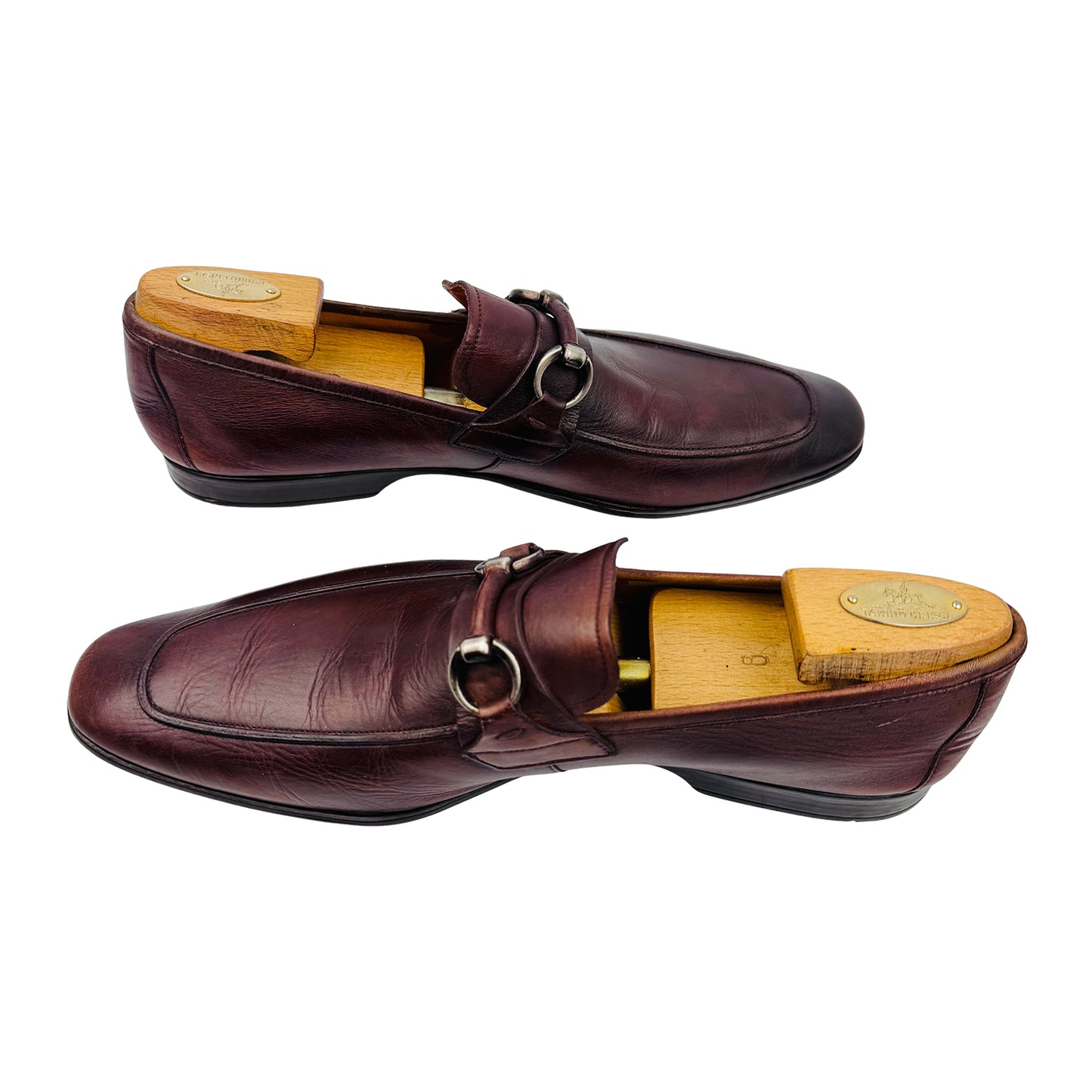 Magnanni Burgundy Leather Horsebit Loafers (Size 42.5) - 16482