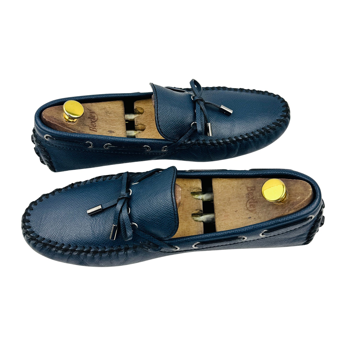 Louis Vuitton Arizona 'Marine Blue' Taiga Leather Loafers (Size 44)