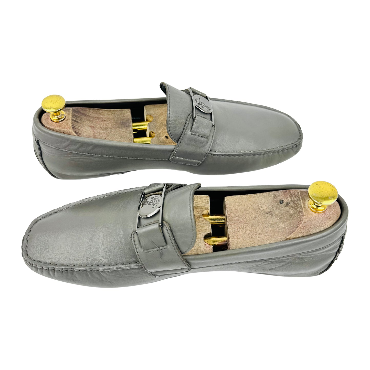 Versace Medusa Grey Loafers (Size 42/42.5)