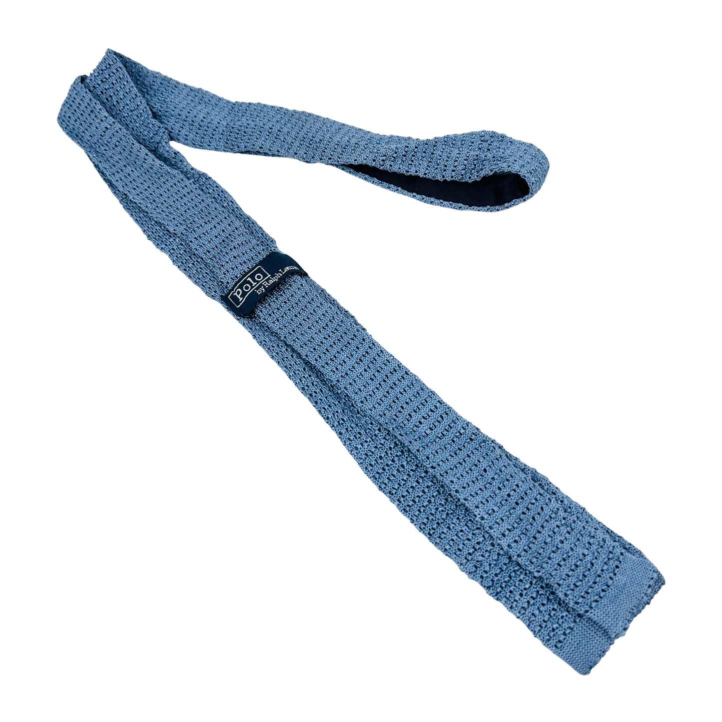 Ralph Lauren Polo Light Blue 'Knitted Texture' Tie (Size Slim Fit)
