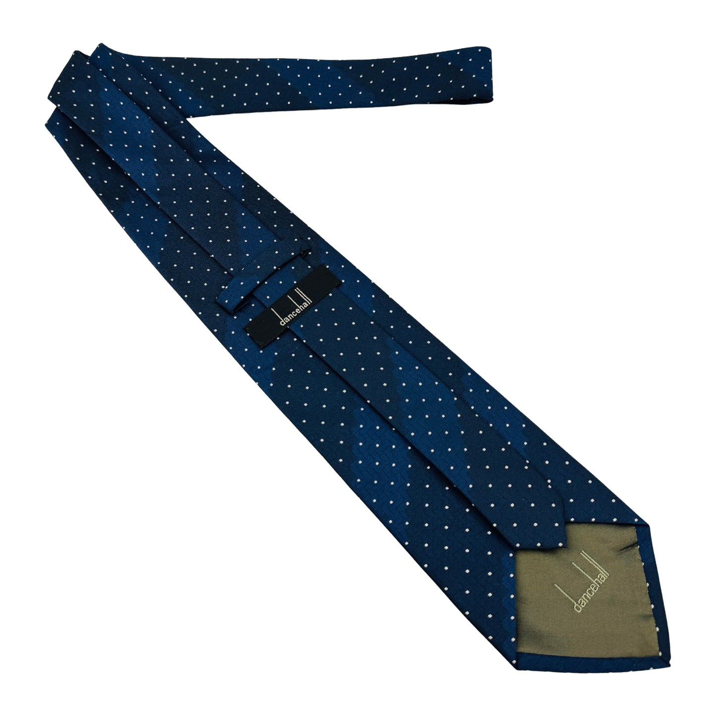 Dancehall Navy 'Polka Dots' Tie (Size Regular)