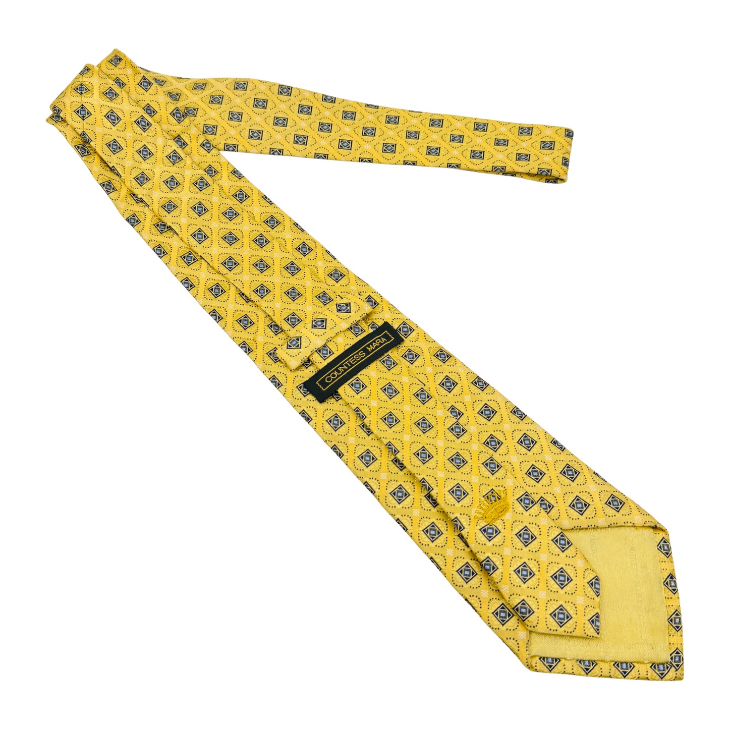 Countess Mara Golden Yellow 'Geometric Pattern' Tie (Size Regular)