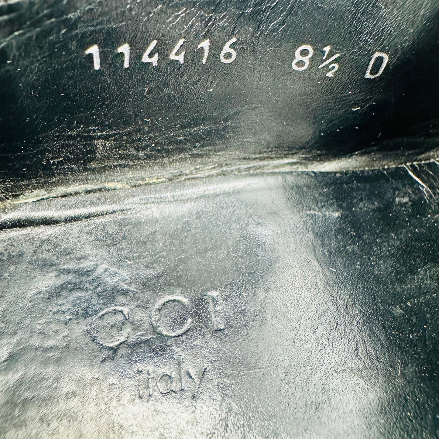 Gucci Black Interlocking G Shoes (Size 42.5) - 114416