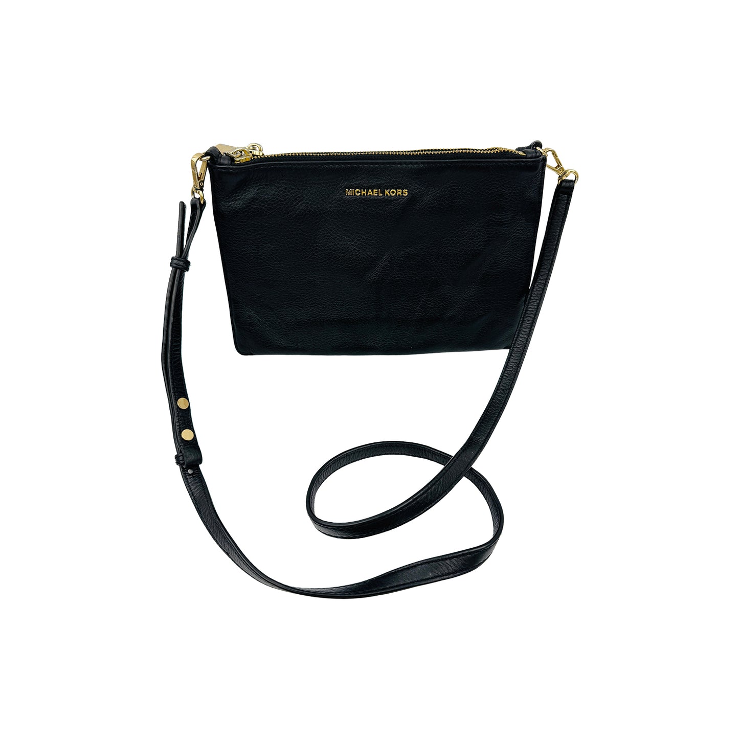 Michael Kors Black Pebbled Leather Crossbody Bag - 32S9GF5C4L