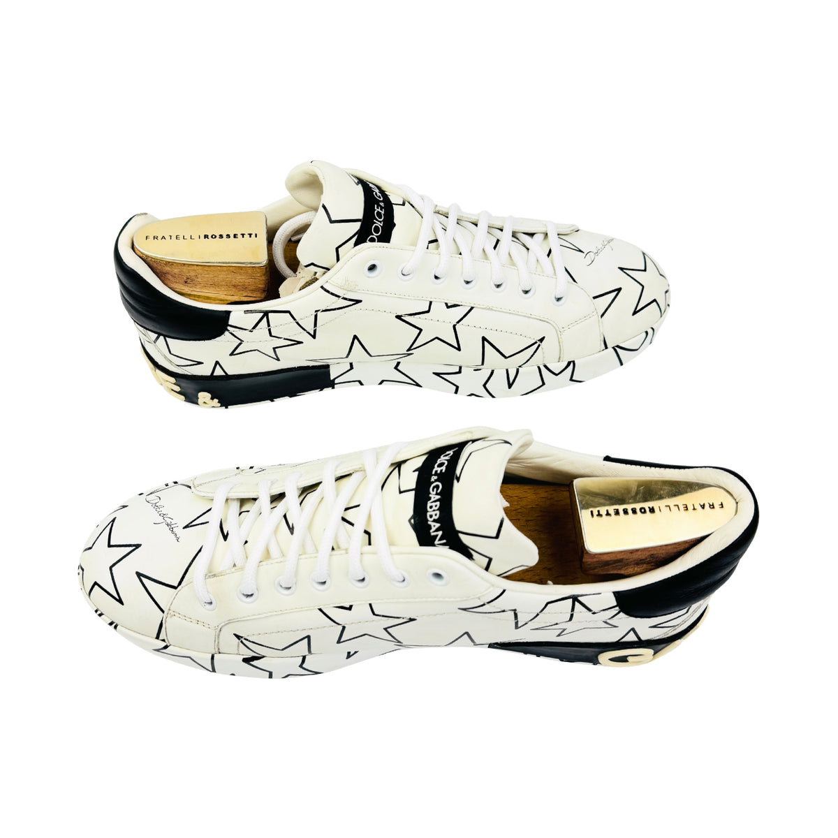 Dolce & Gabbana Mixed Star Print Portofino Sneakers (Size 44) - CS1772