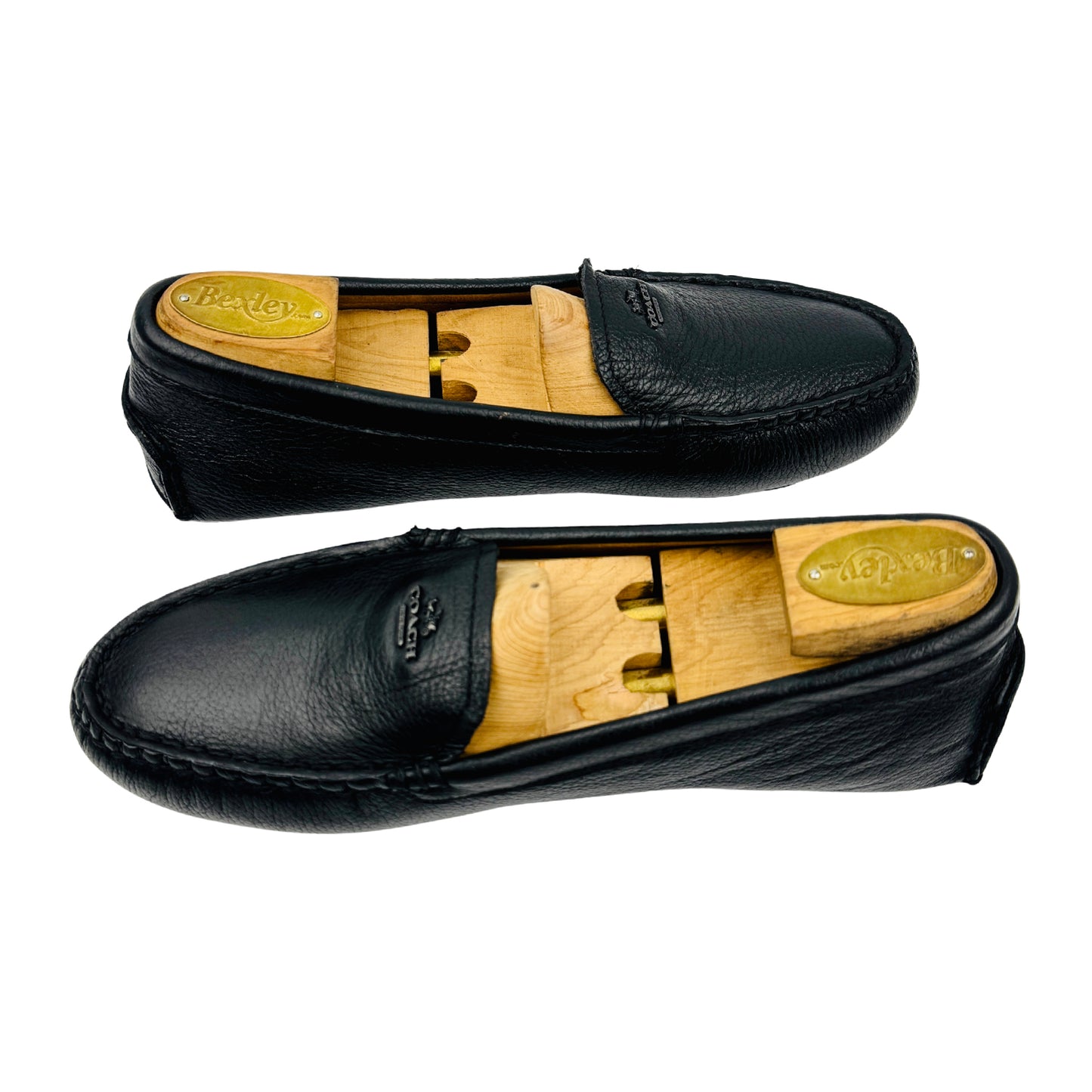 Coach Amber Black Leather Mocassins (Size 37.5/38) - A00276