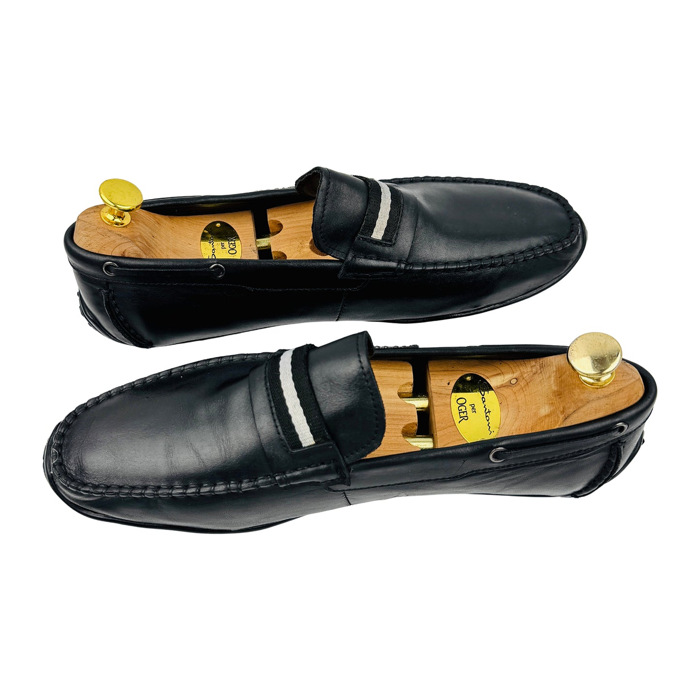 Bally Pearce Black Leather Driving Loafers (Size 43)
