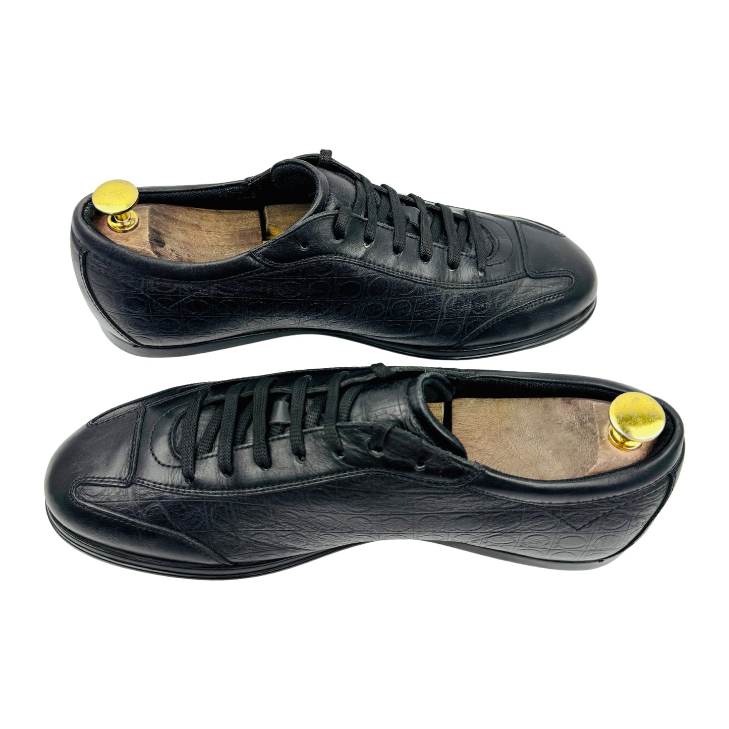 Salvatore Ferragamo Men's Black Sneakers (Size 42.5)