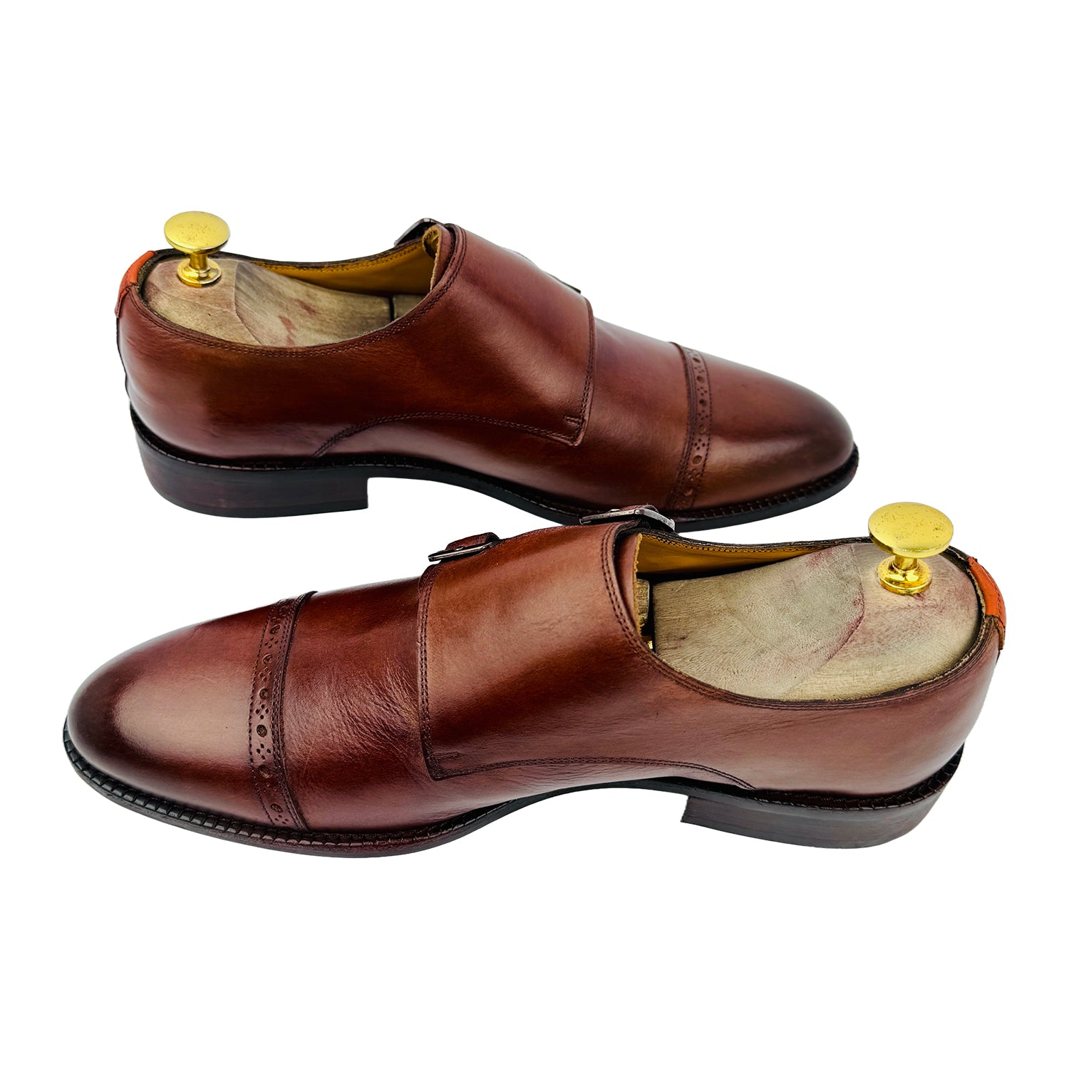Cross image of Bruno Magli Men's Double-Monk Strap Leather Shoes (Size 40)