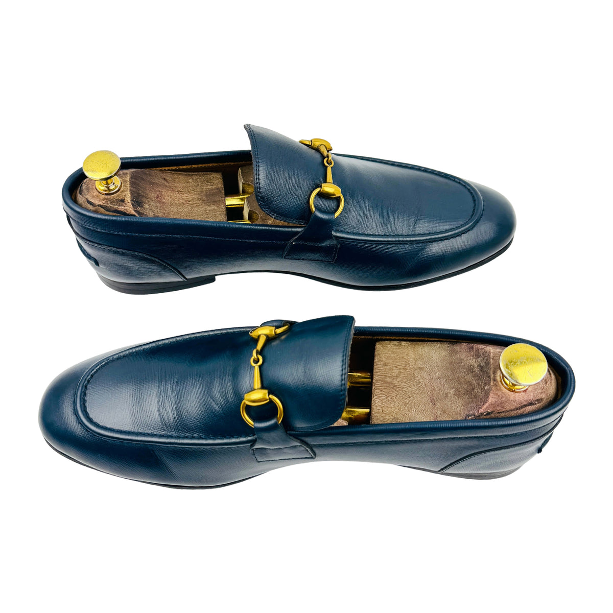 Gucci 1953 Dark Blue Leather Horsebit Loafers (Size 42) - 407318