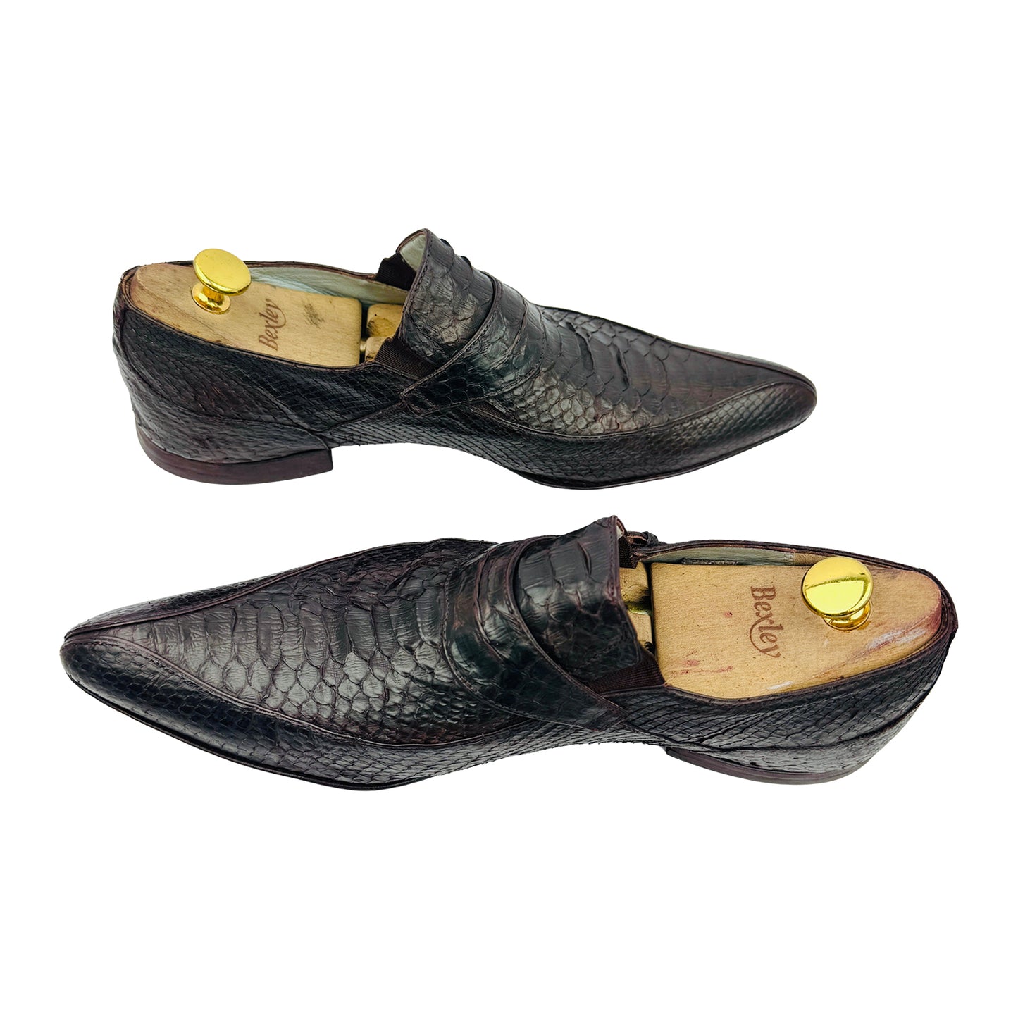 Cesare Paciotti Brown Exotic Leather Python Shoes (Size 42.5/43)