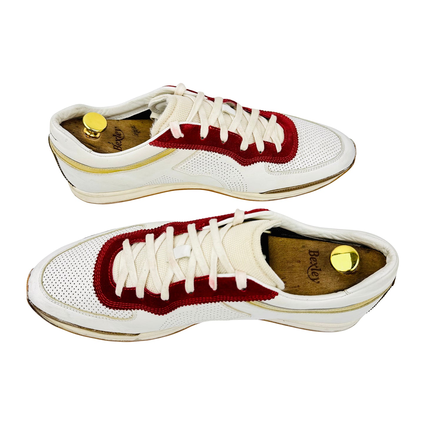 Salvatore Ferragamo White Leather Sneakers (Size 44.5) - Z18U