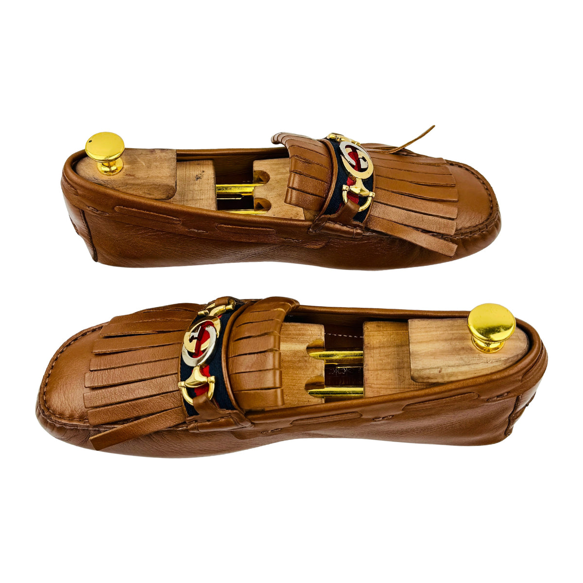 Gucci Interlocking G 'Fringe' Leather Loafers (Size 41/41.5) - 575642
