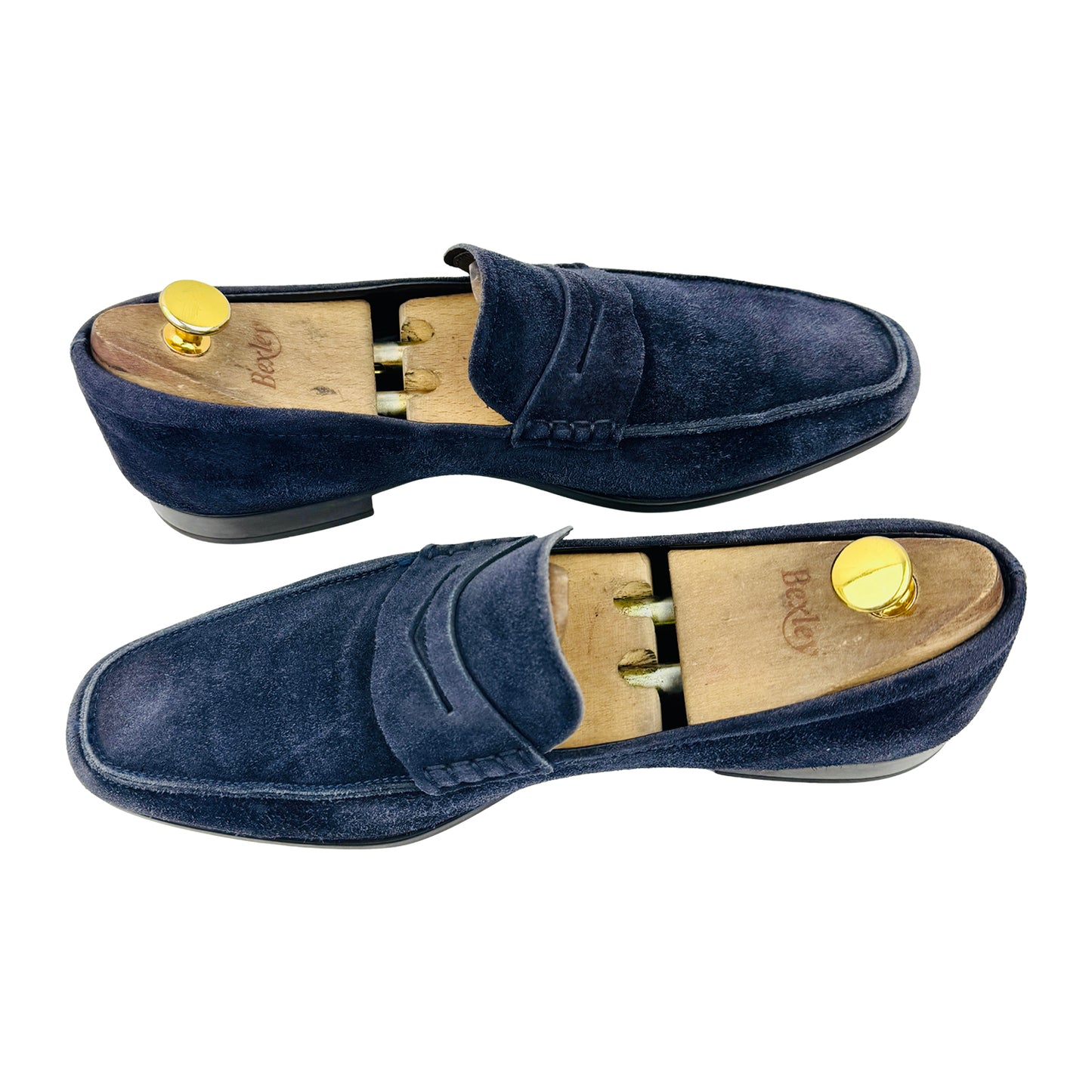 Tod's Men's Navy Suede Penny Loafers (Size 43)