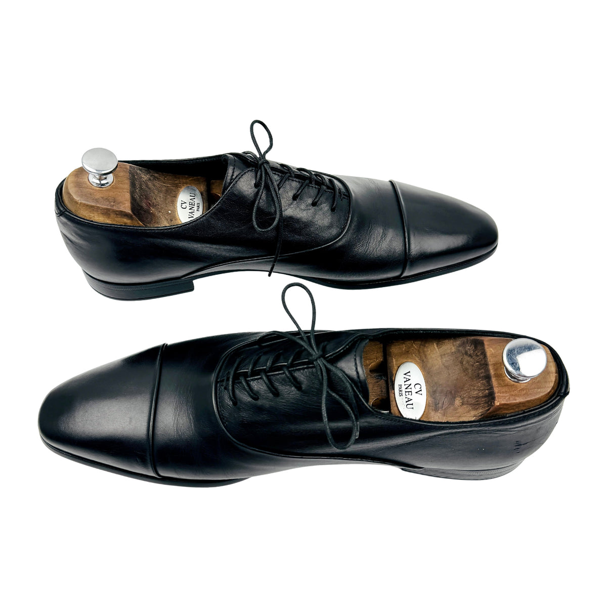 Giorgio Armani Men's Black Leather Oxfords (Size 44/44.5)