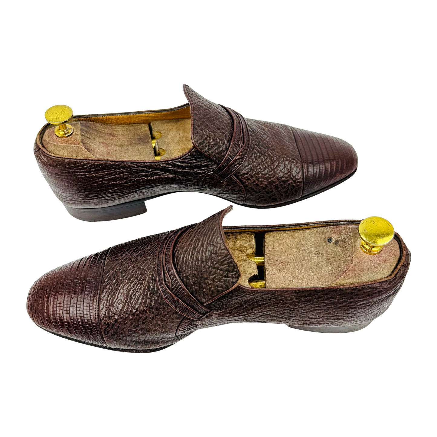 Bally Men's Textured Brown Loafers (Size 42.5)