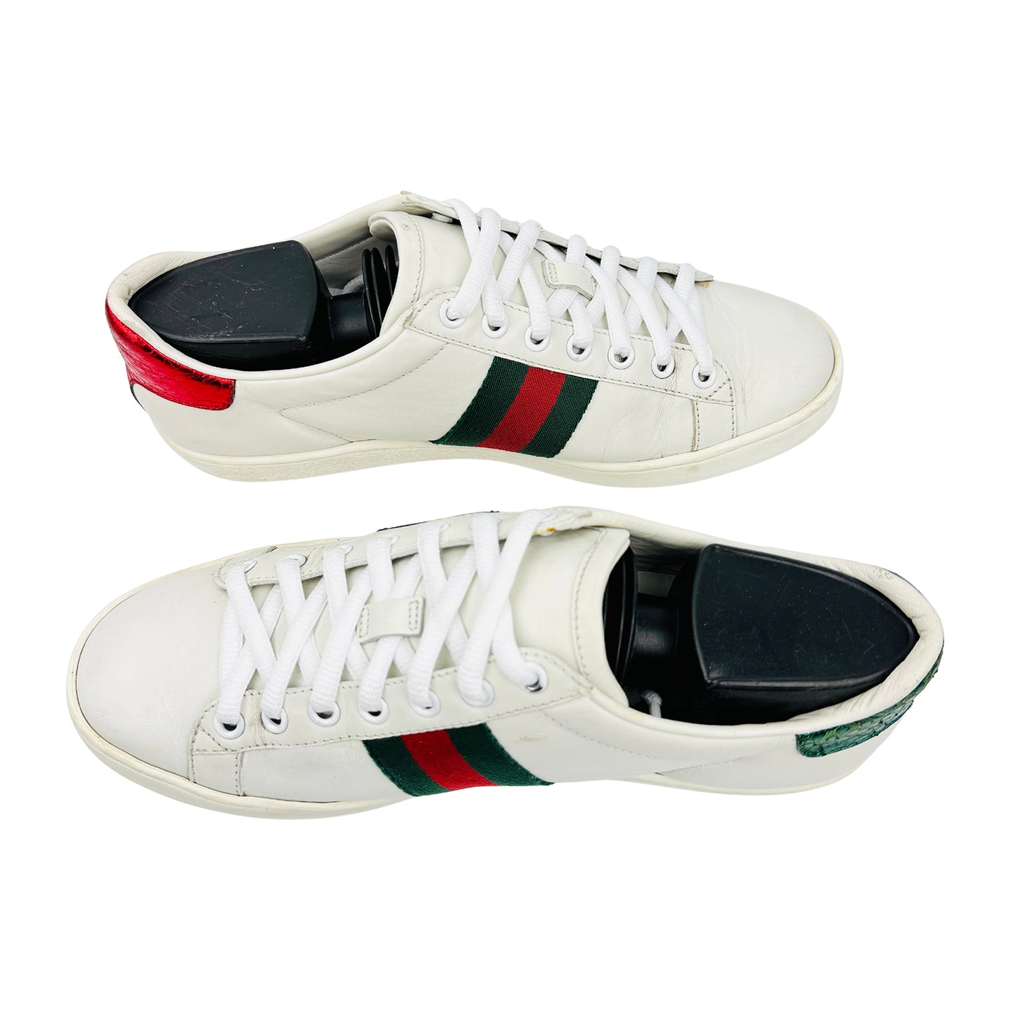 Gucci Ace White Low-Top Leather Sneakers (Size 36.5)