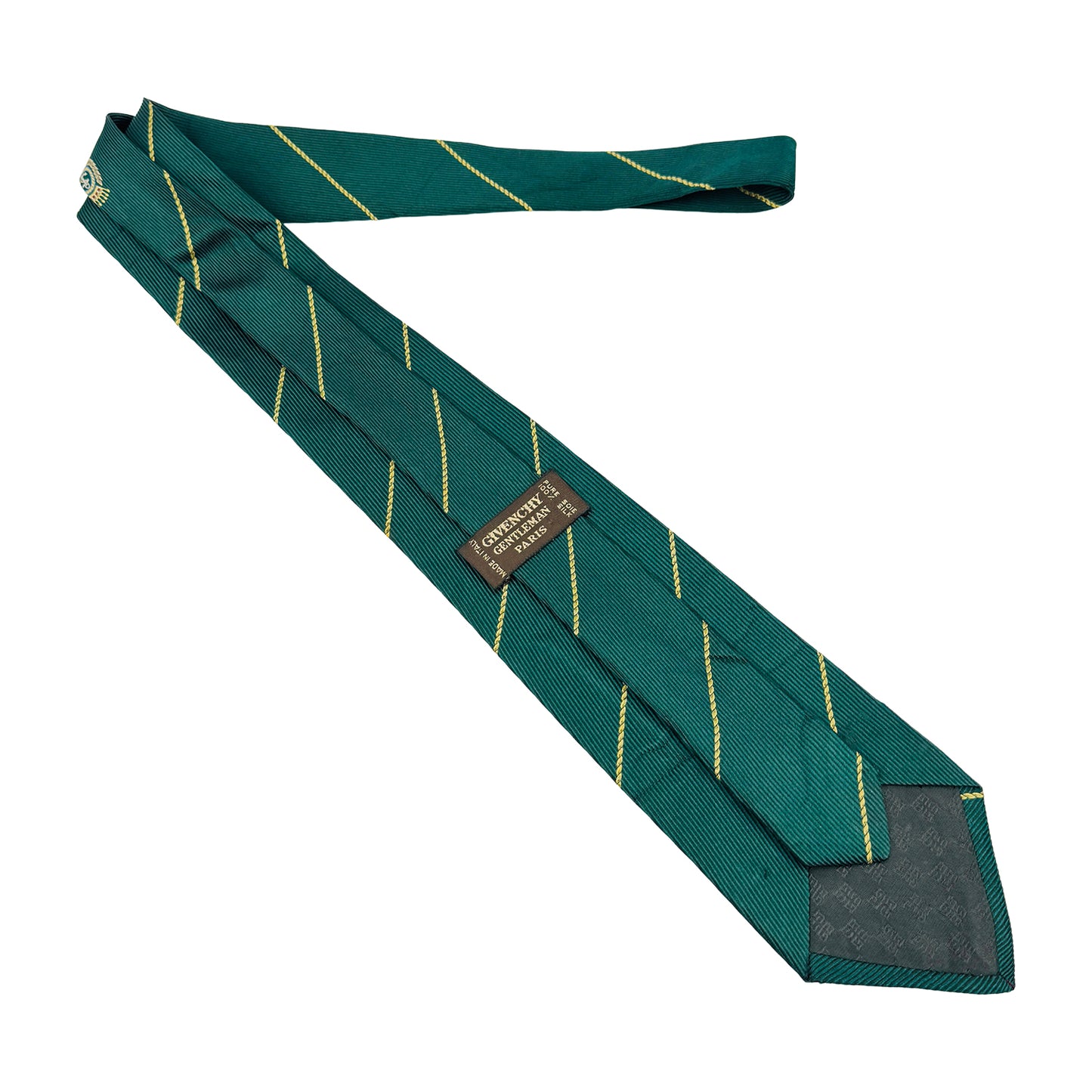 Givenchy Emerald Green 'Diagonal Stripes' Tie (Size Regular)