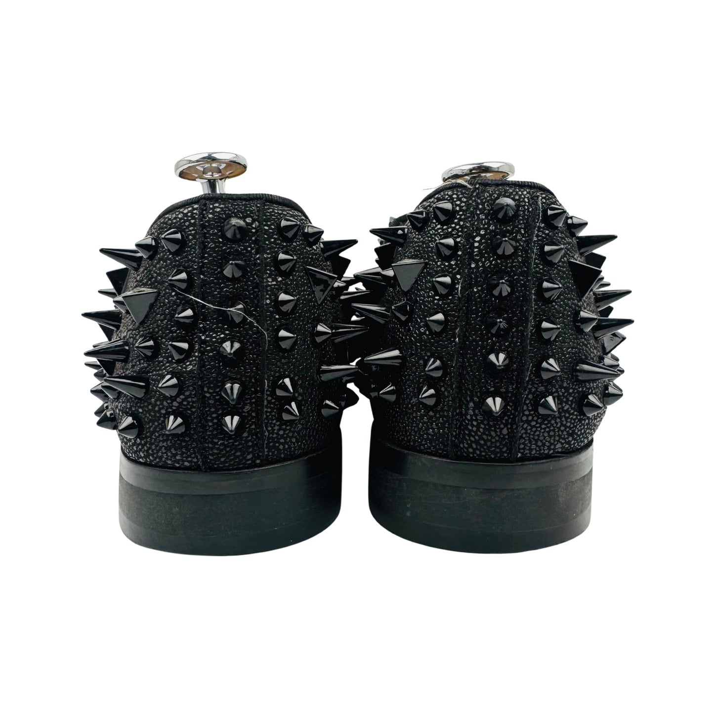 LTTL Men's Black Spiked Loafers (Size 45)