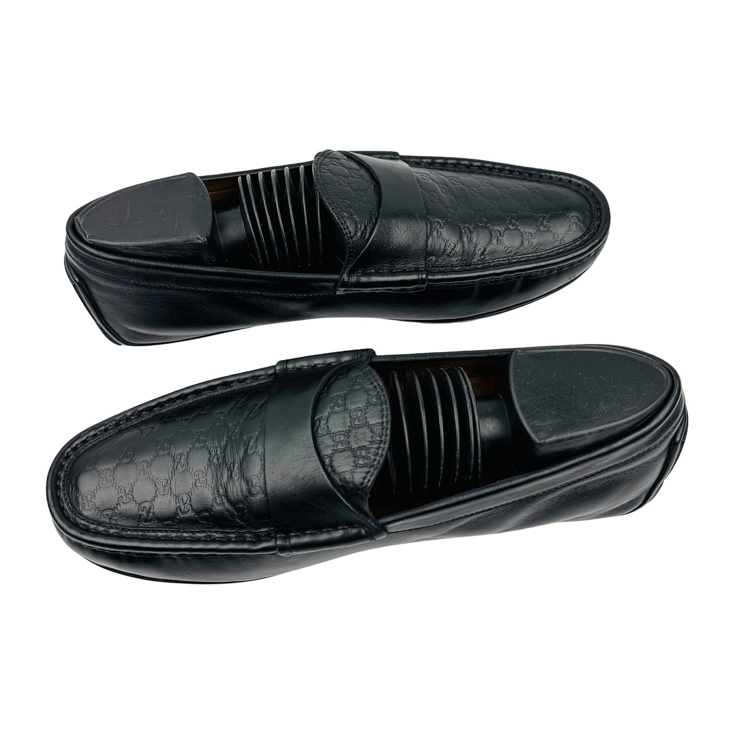 Gucci Black Microguccissima Leather Loafers (Size 40)
