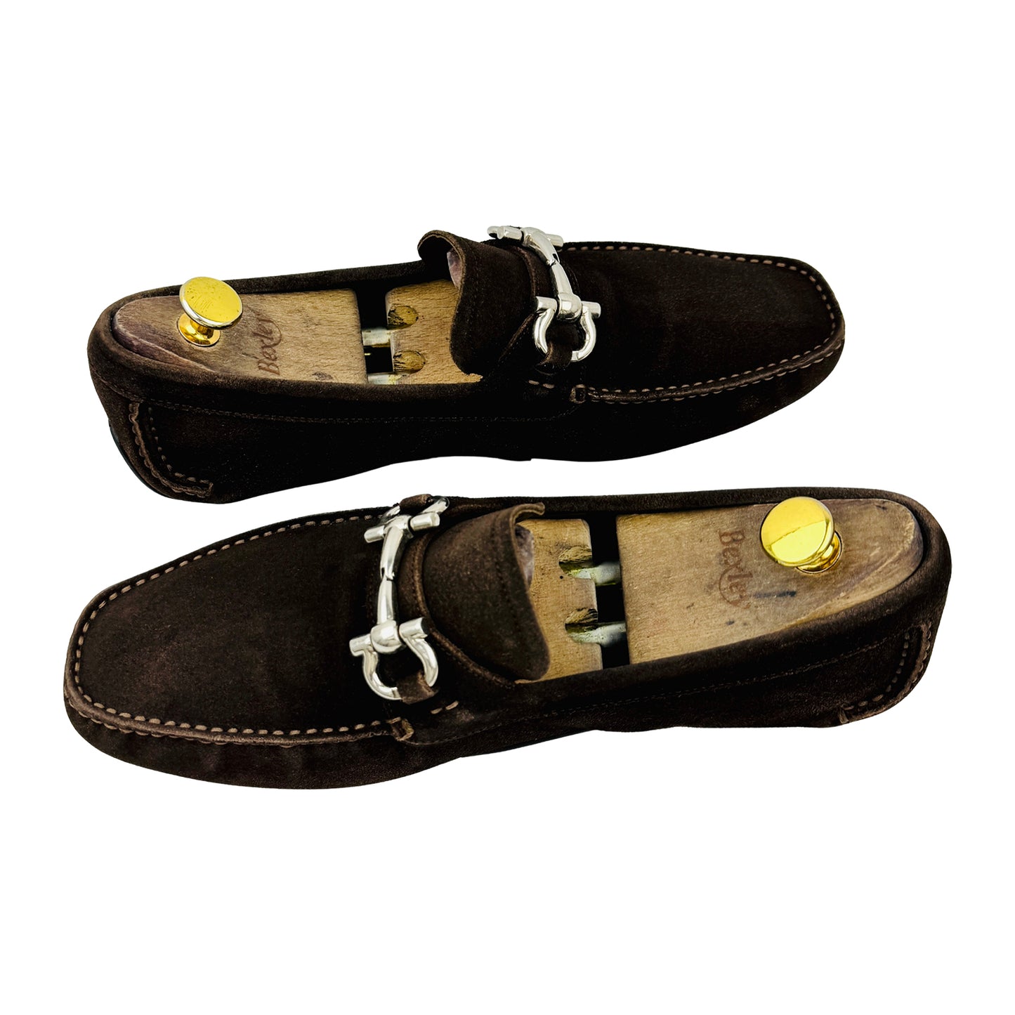 Salvatore Ferragamo Suede Gancini Bit Loafers (Size 43)