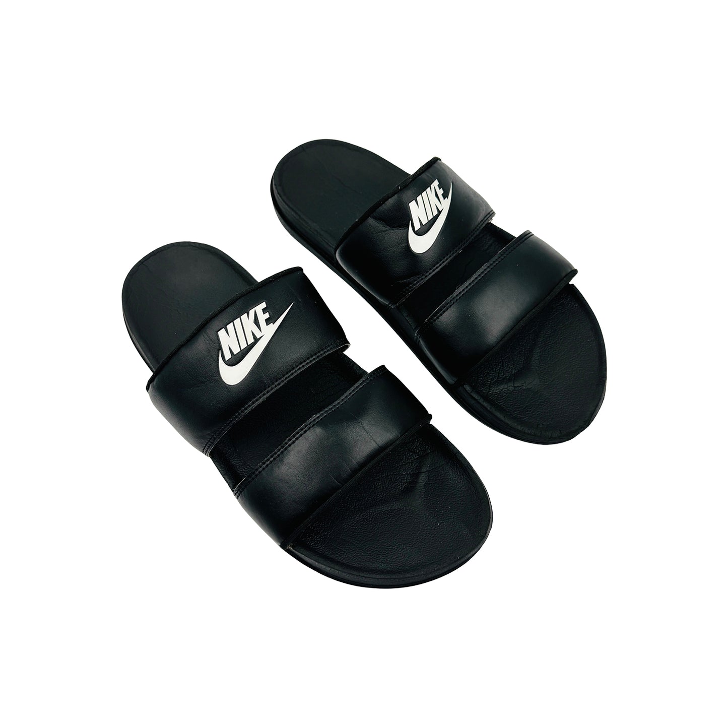 Nike Offcourt Duo Black Leather Slides (Size 43)