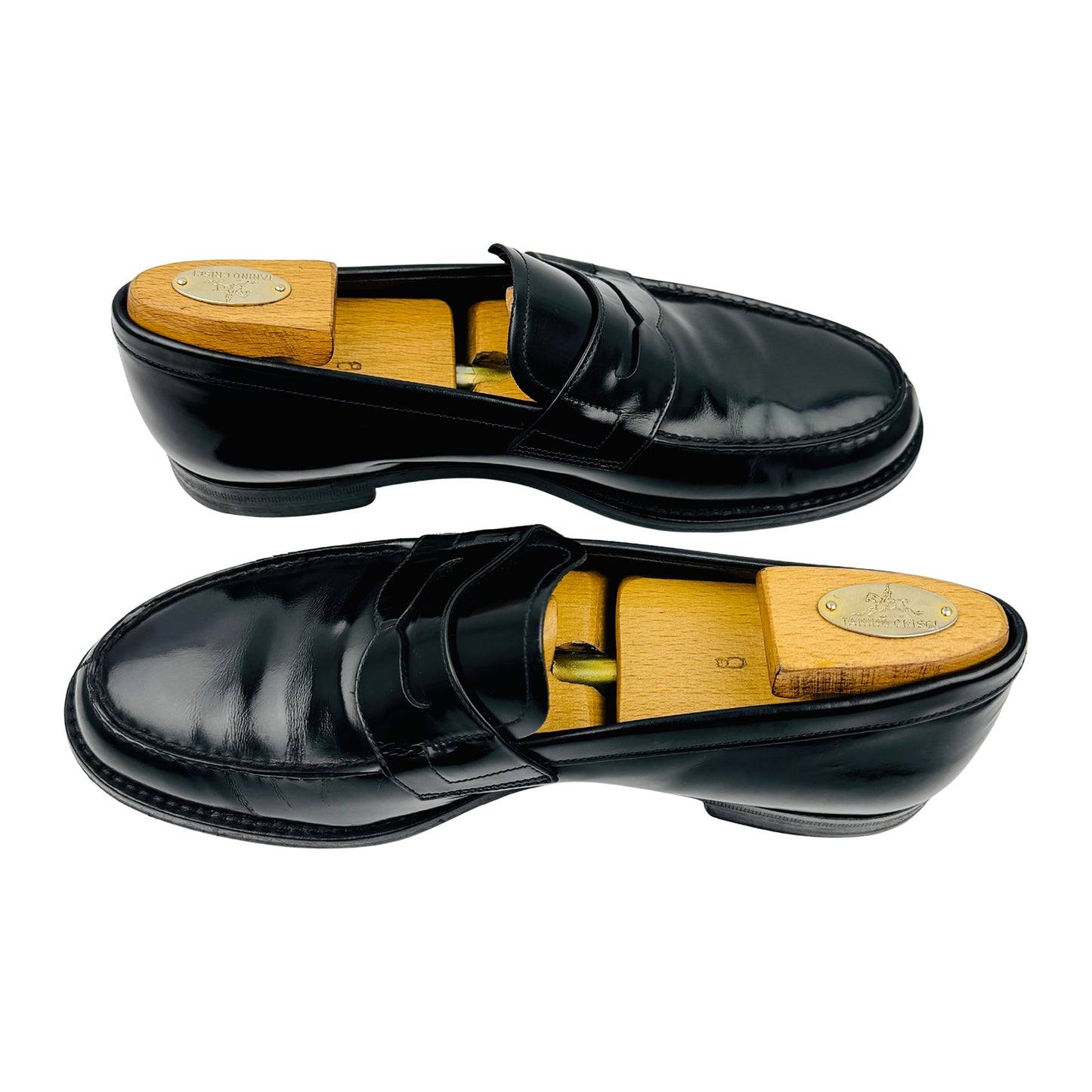 Prada Men's Black Leather Penny Loafers (Size 42.5)