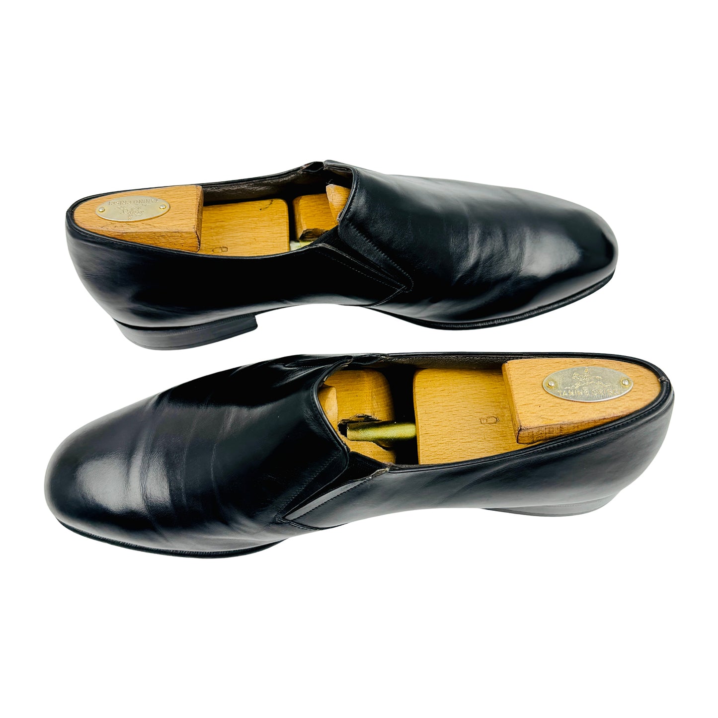 Bally Men's Black Polished Leather Loafers (Size 44)