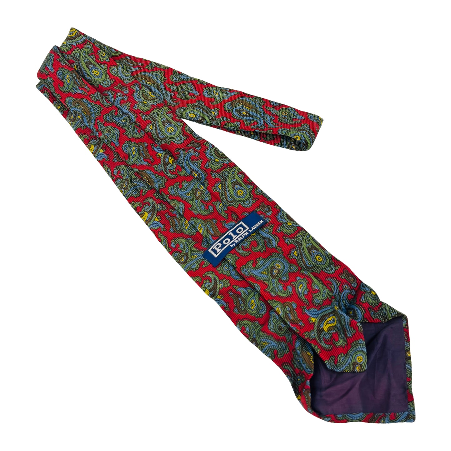 Ralph Lauren Polo Red 'Paisley Pattern' Silk Tie (Size Regular)